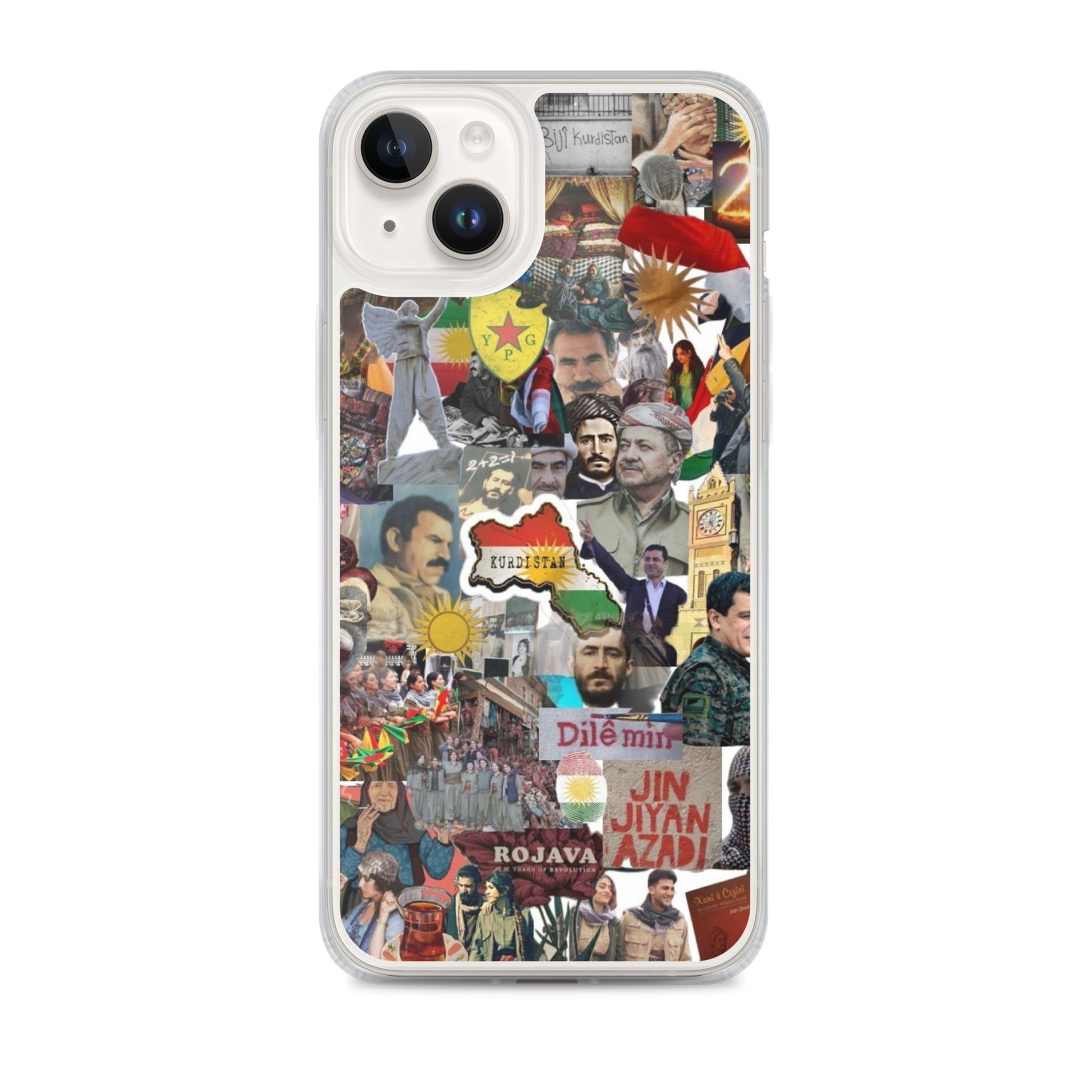 Kurdistan Story Clear iPhone Case | Kurdish 2+2=1 Phone Case - Kurdish Identity Phone Case | MarsoniPrint