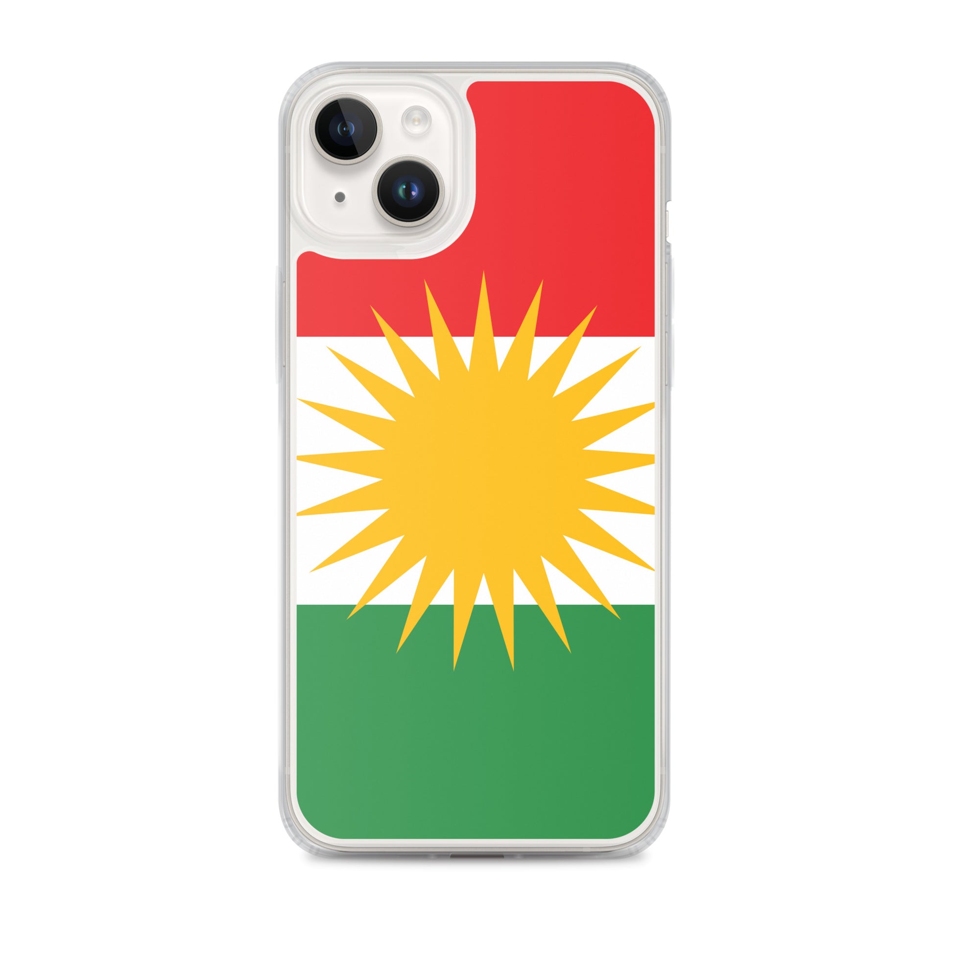 Kurdistan Flag Clear iPhone Case | Kurdish Pride Phone Case - Kurdish Identity Phone Case | MarsoniPrint