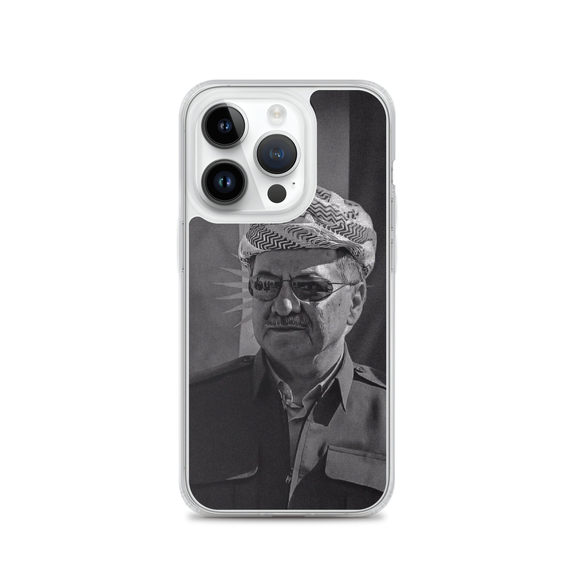 Mesut Barzani Clear iPhone Case | Barzani Kurdish Phone Case - Kurdish Identity Phone Case | MarsoniPrint
