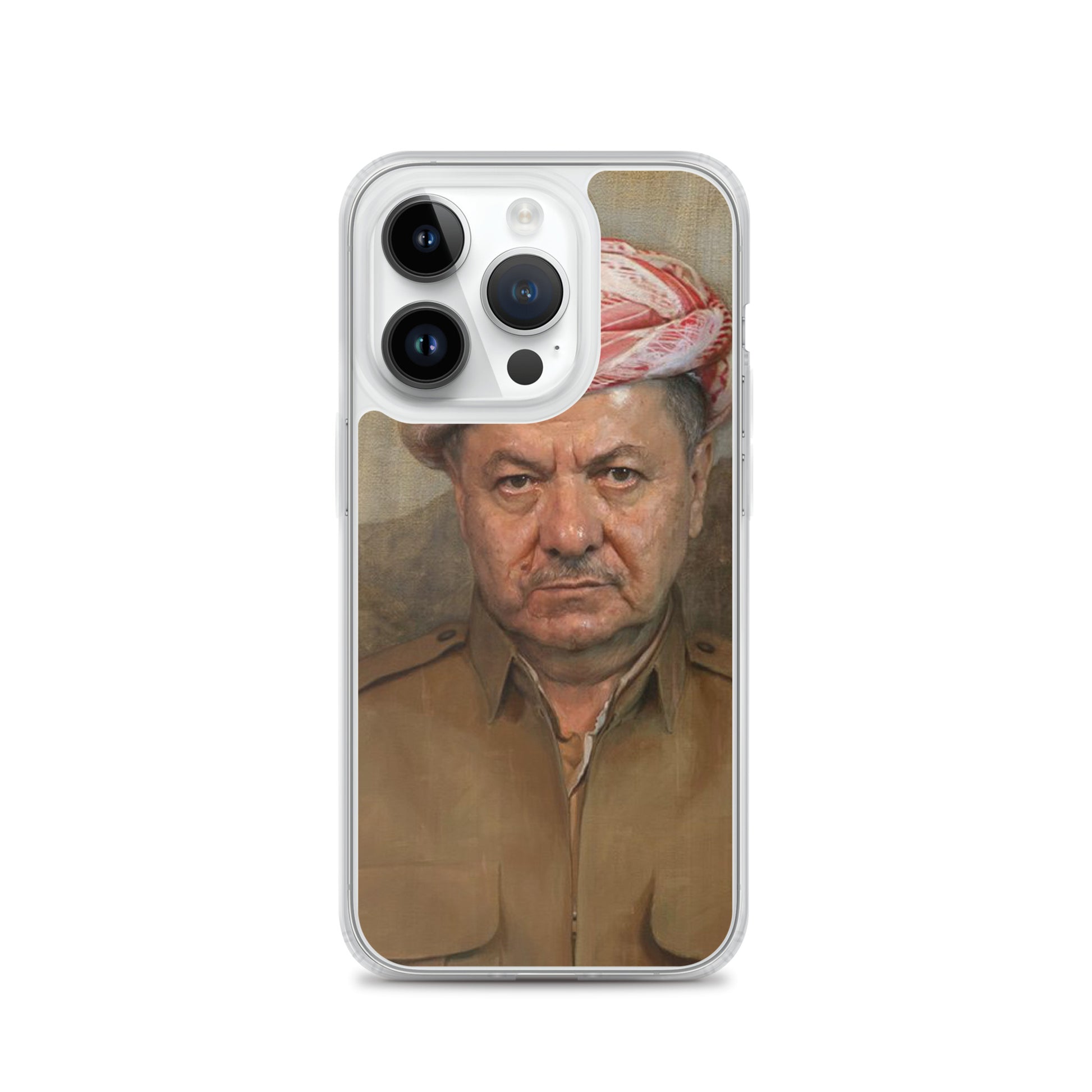 Mesut Barzani Clear iPhone Case | Kurdish Leader Phone Case - Kurdish Identity Phone Case | MarsoniPrint