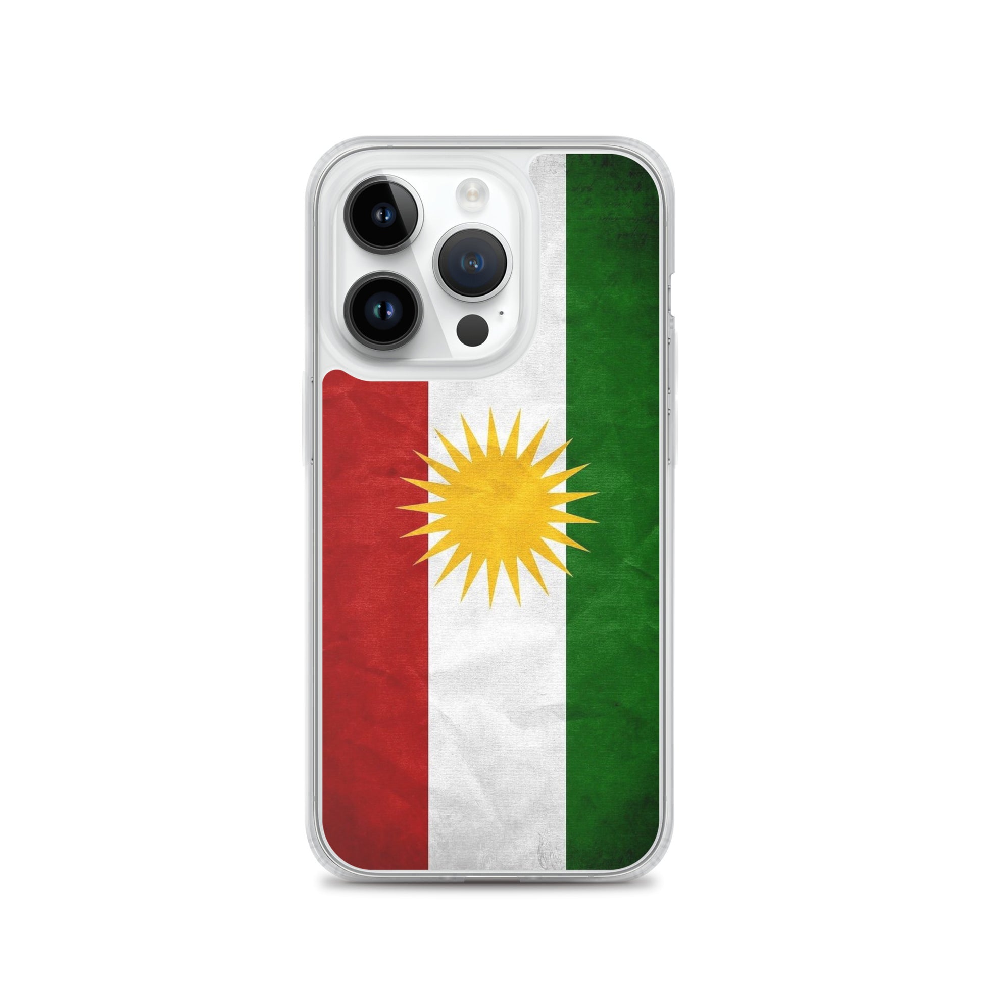 Kurdistan Flag Clear iPhone Case | Kurdish Pride Phone Case - Kurdish Identity Phone Case | MarsoniPrint
