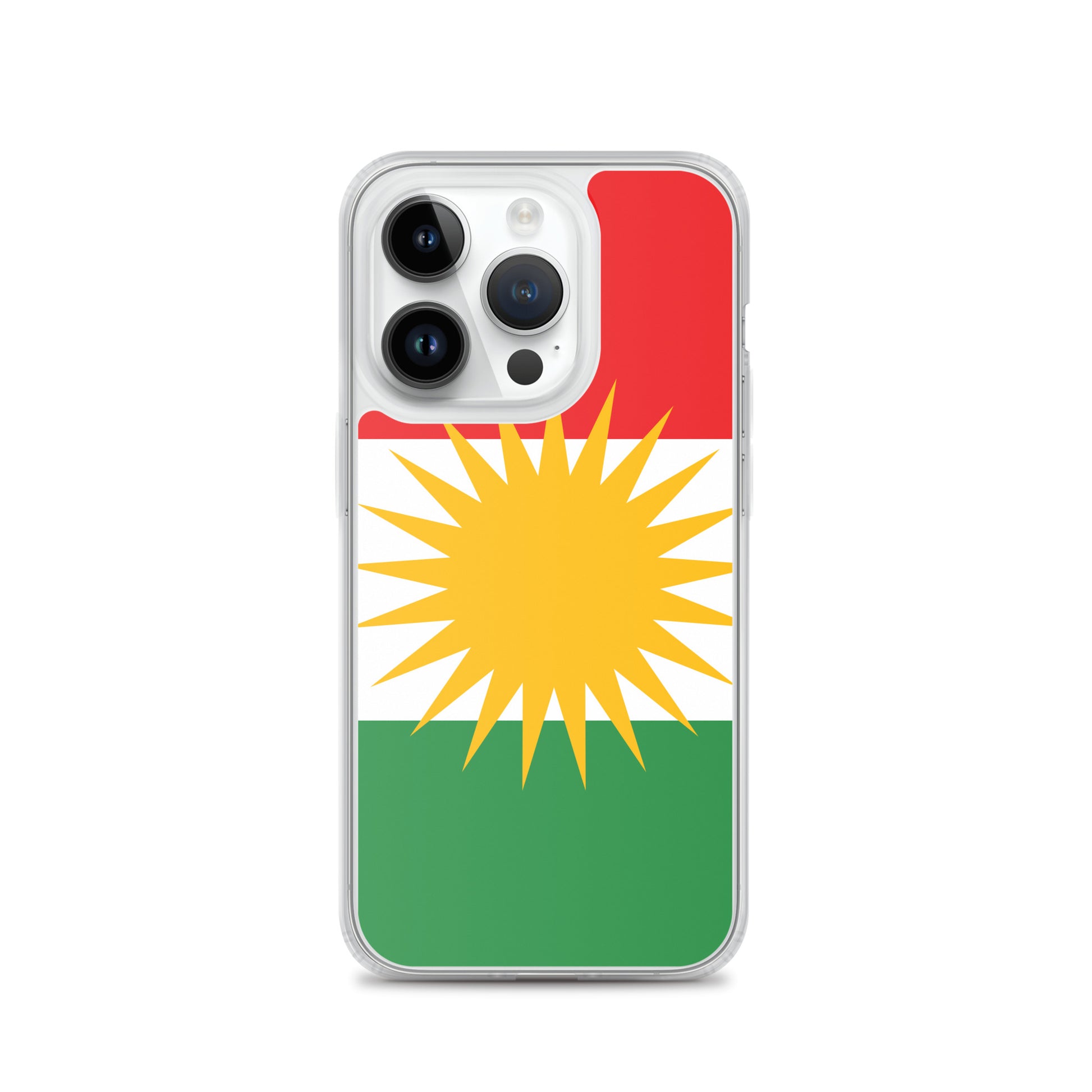 Kurdistan Flag Clear iPhone Case | Kurdish Pride Phone Case - Kurdish Identity Phone Case | MarsoniPrint