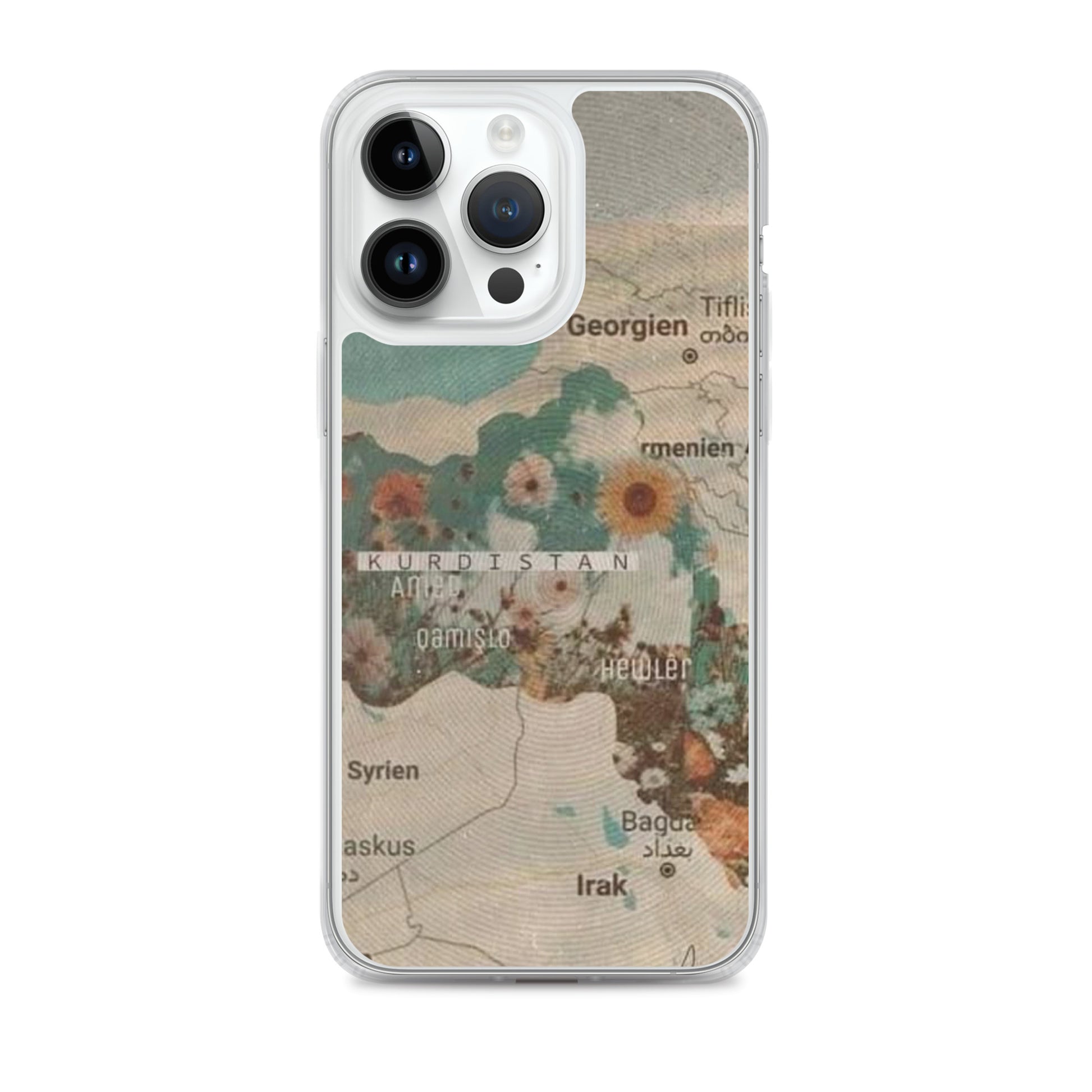 Kurdistan Map Clear iPhone Case | Kurdish Identity Phone Case - Kurdish Identity Phone Case | MarsoniPrint