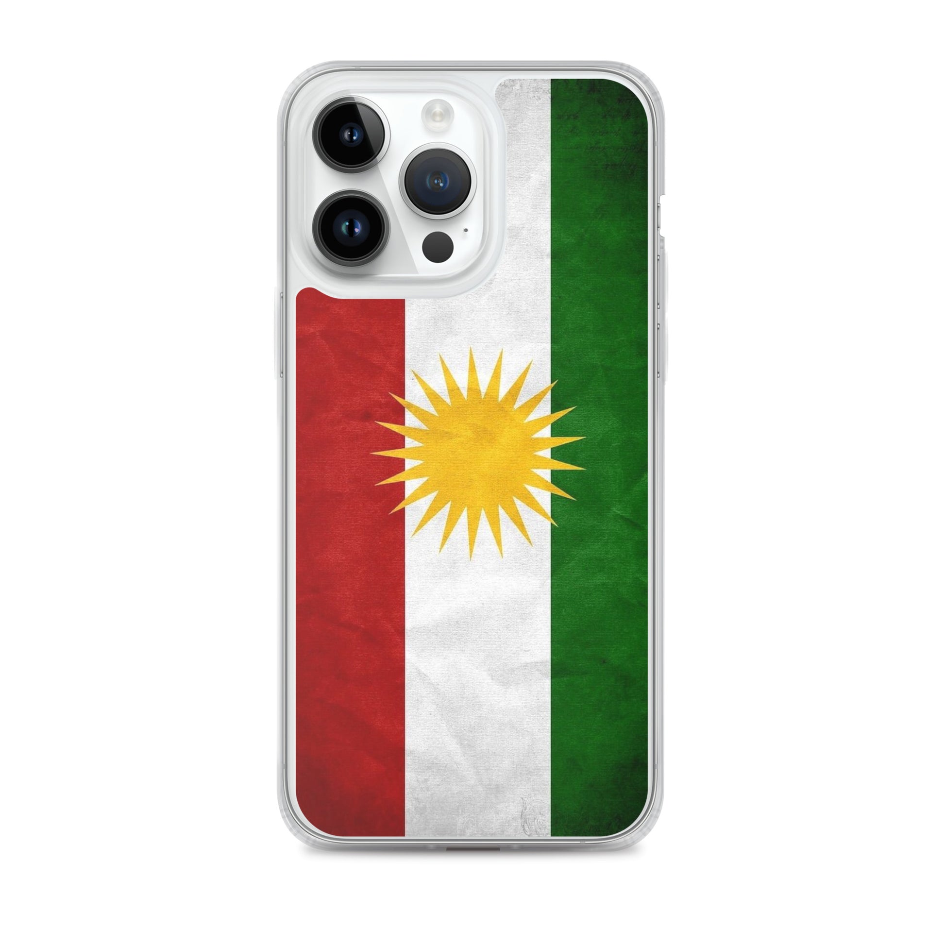Kurdistan Flag Clear iPhone Case | Kurdish Pride Phone Case - Kurdish Identity Phone Case | MarsoniPrint