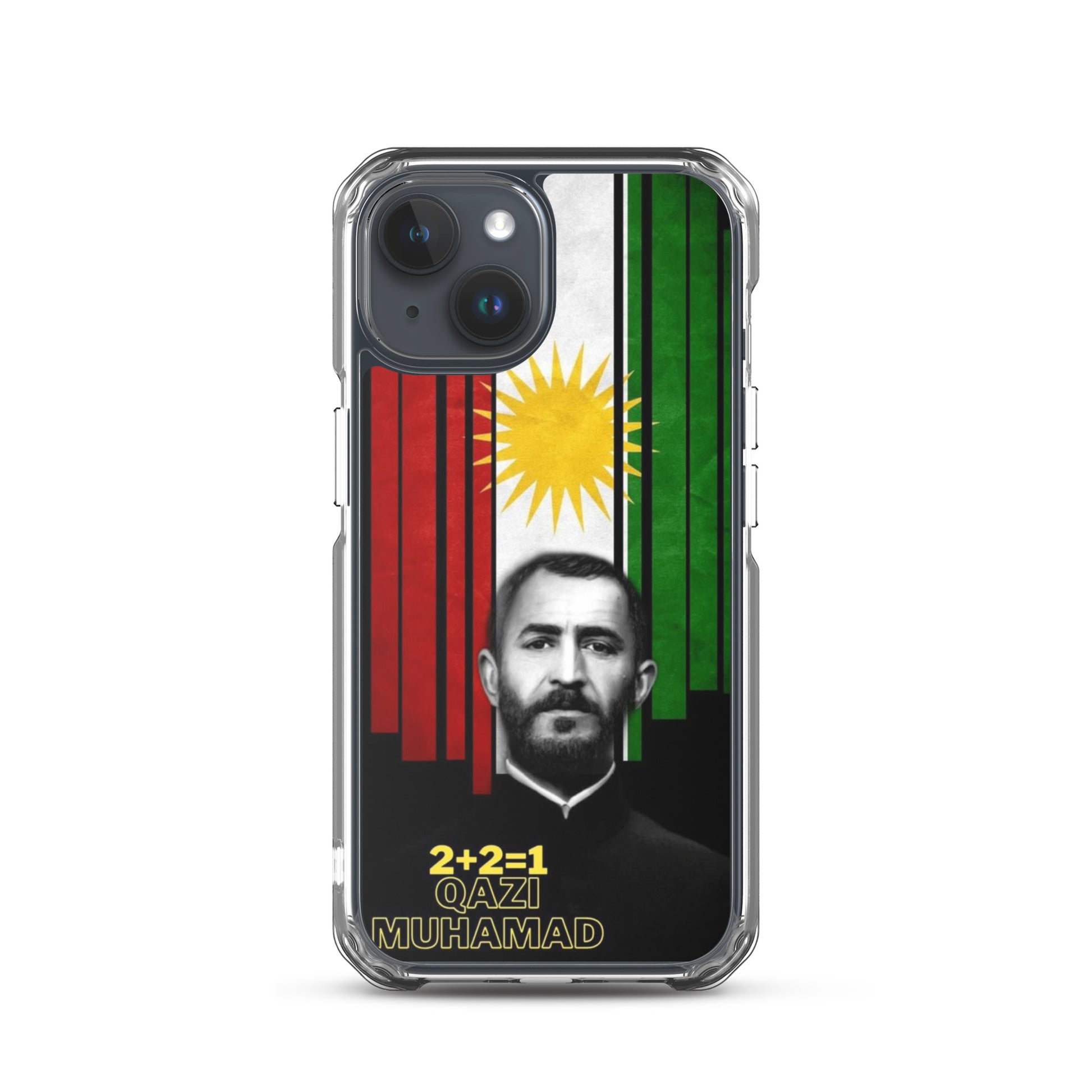 Qazi Muhamad Clear iPhone Case | Kurdish Leader Phone Case - Kurdish Identity Phone Case | MarsoniPrint
