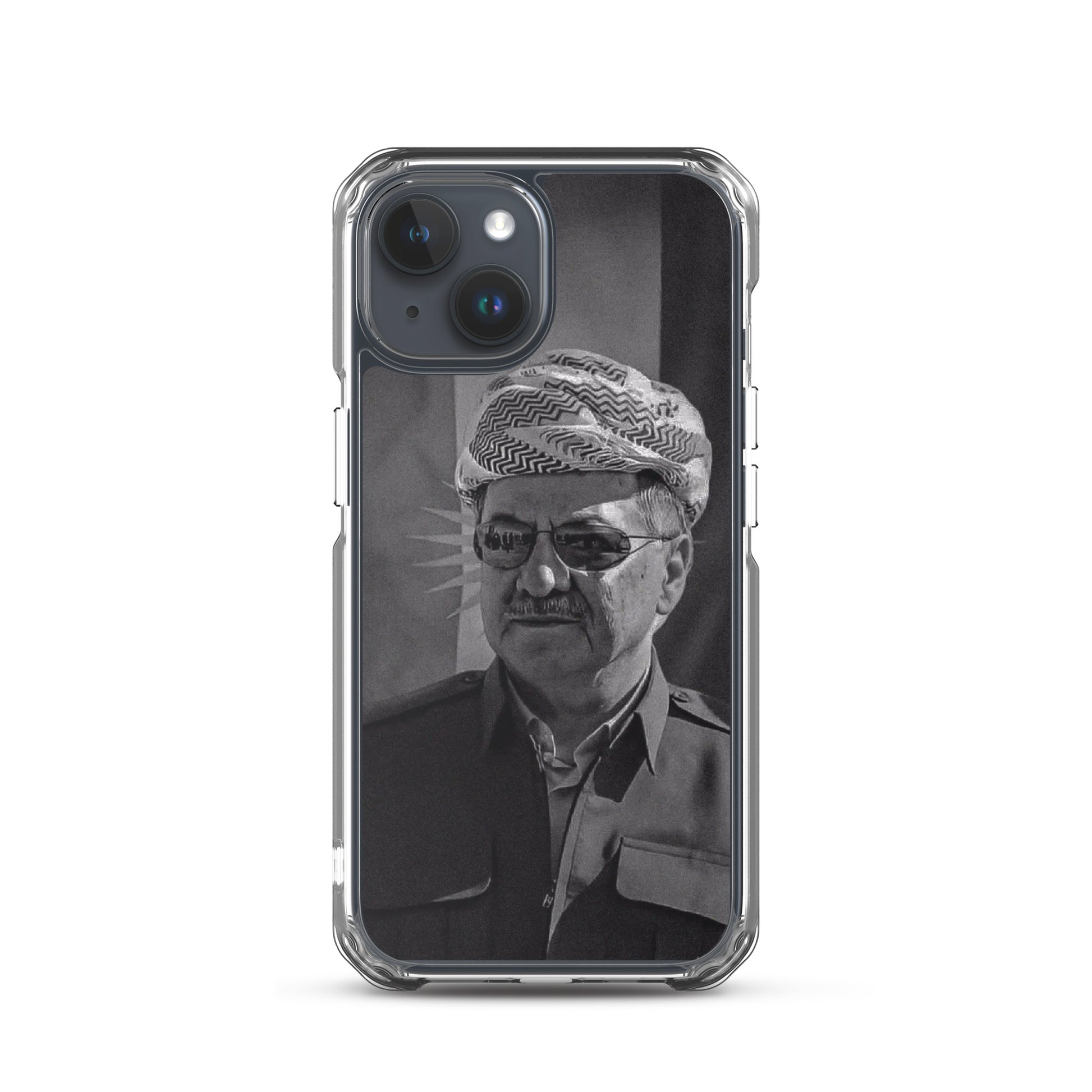 Mesut Barzani Clear iPhone Case | Barzani Kurdish Phone Case - Kurdish Identity Phone Case | MarsoniPrint