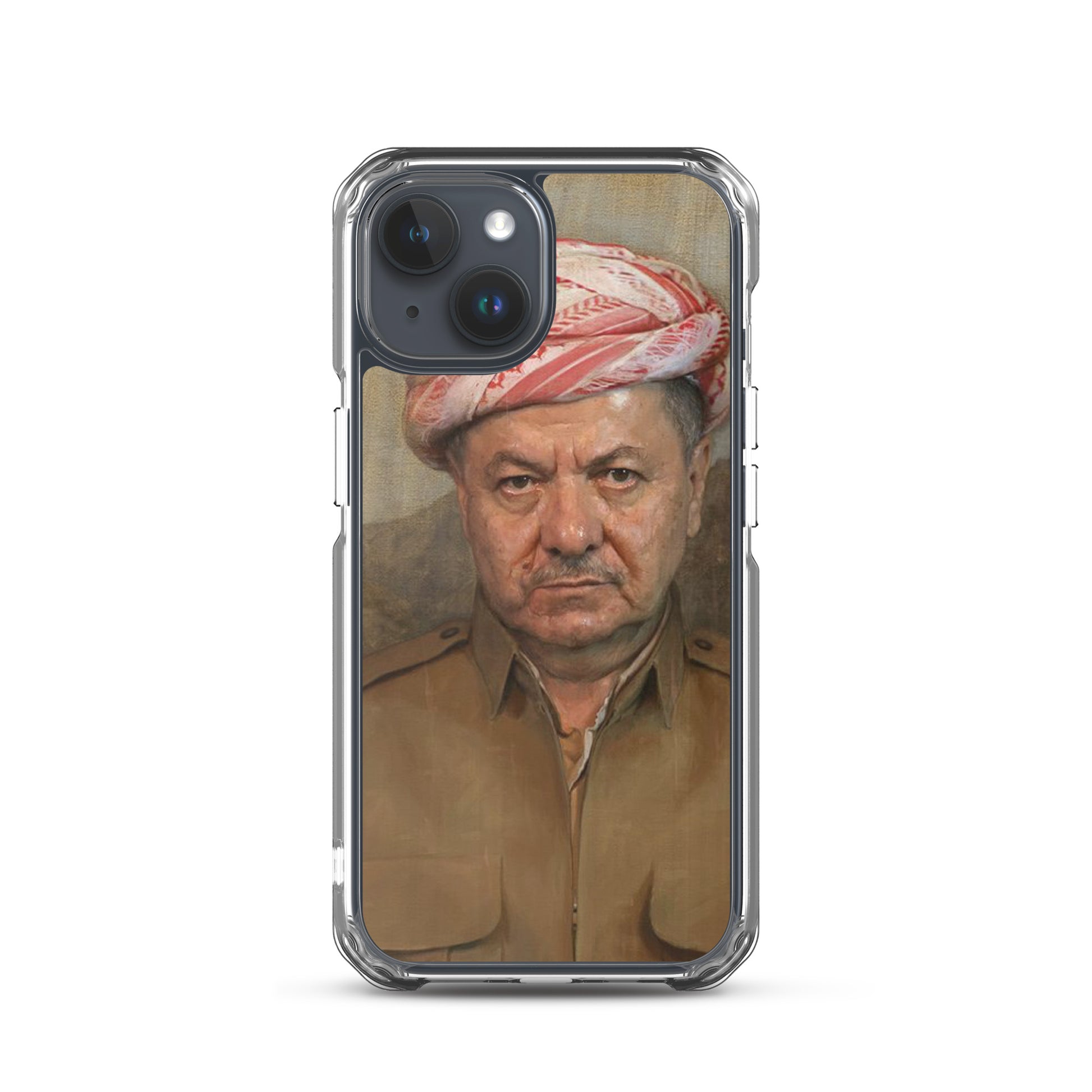 Mesut Barzani Clear iPhone Case | Kurdish Leader Phone Case - Kurdish Identity Phone Case | MarsoniPrint