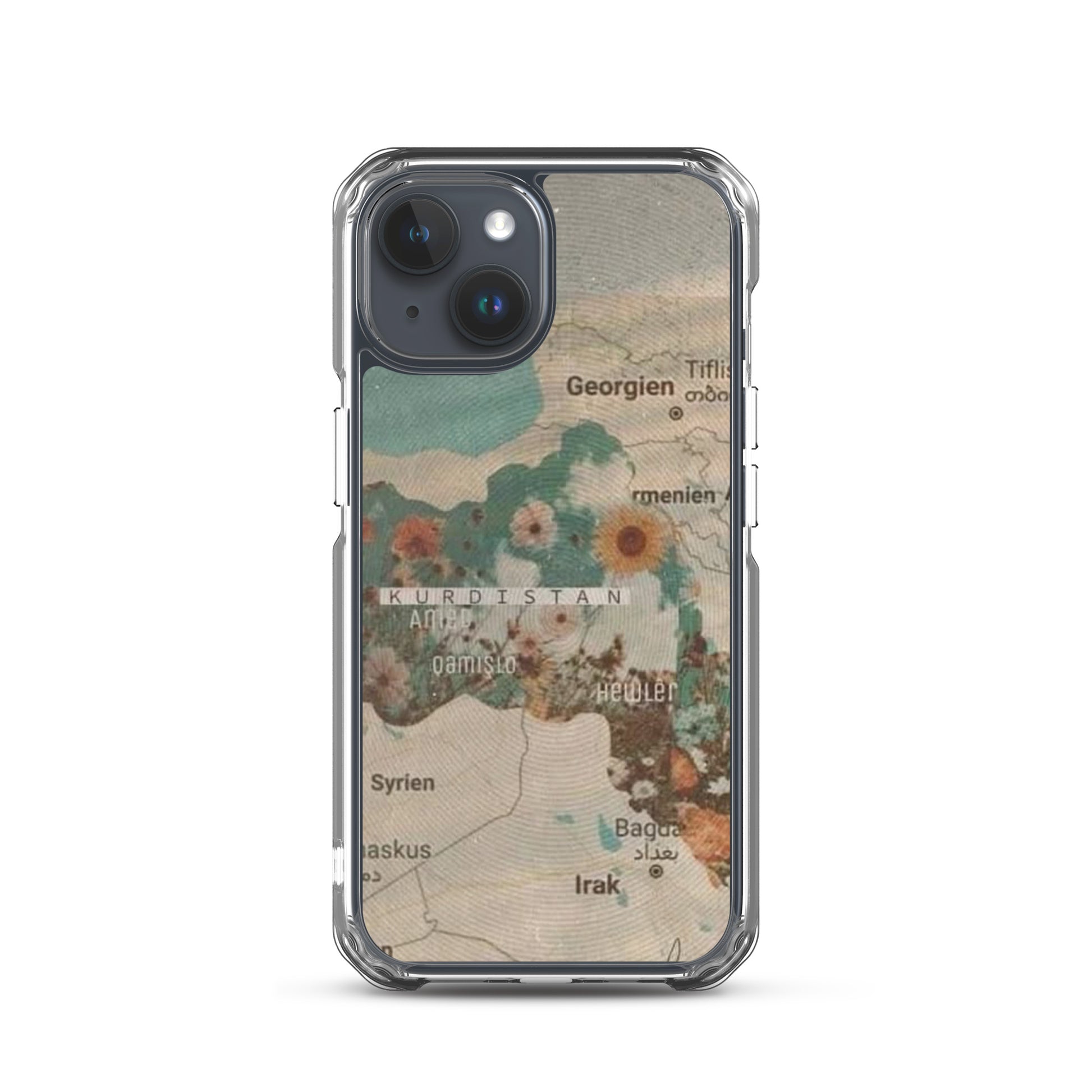 Kurdistan Map Clear iPhone Case | Kurdish Identity Phone Case - Kurdish Identity Phone Case | MarsoniPrint