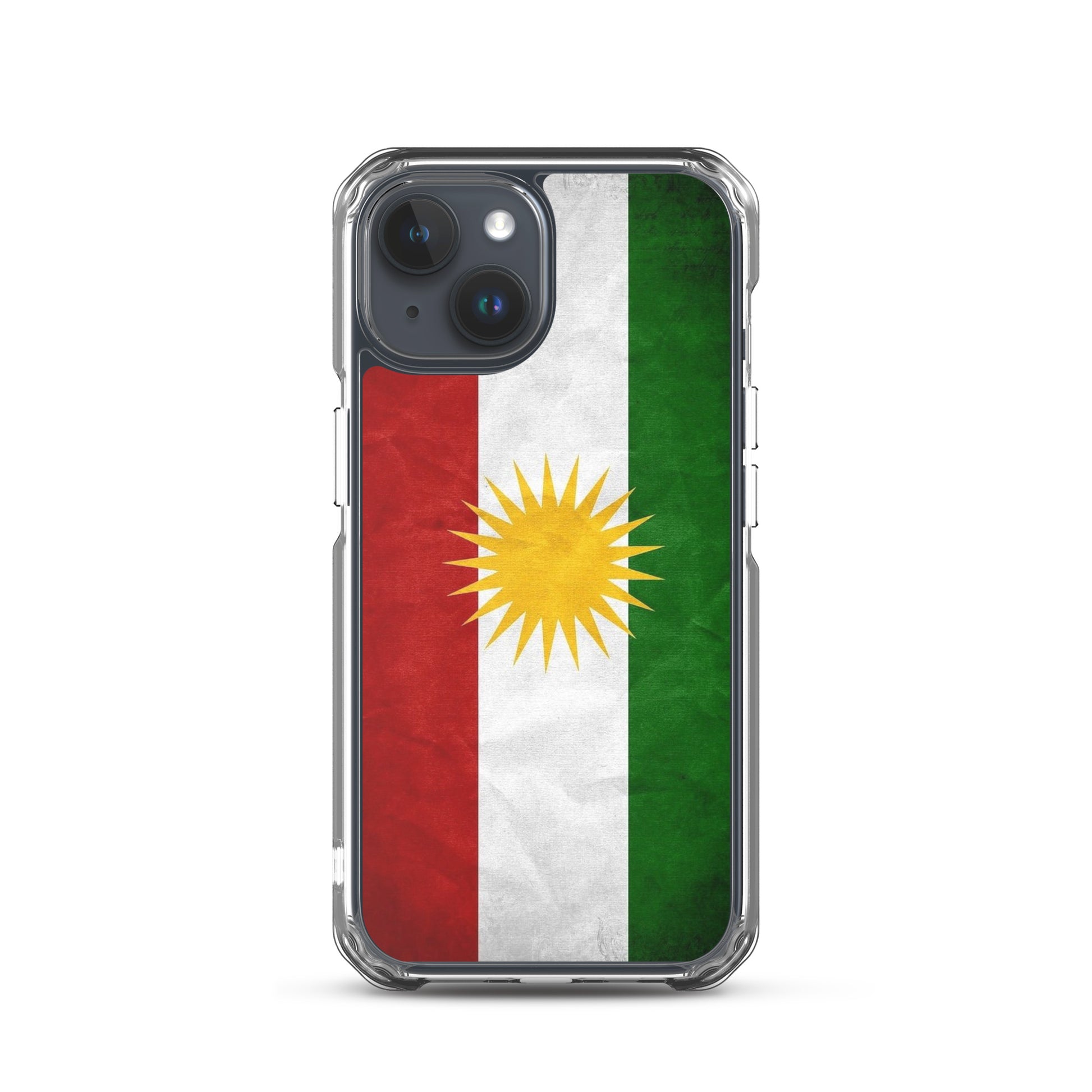 Kurdistan Flag Clear iPhone Case | Kurdish Pride Phone Case - Kurdish Identity Phone Case | MarsoniPrint