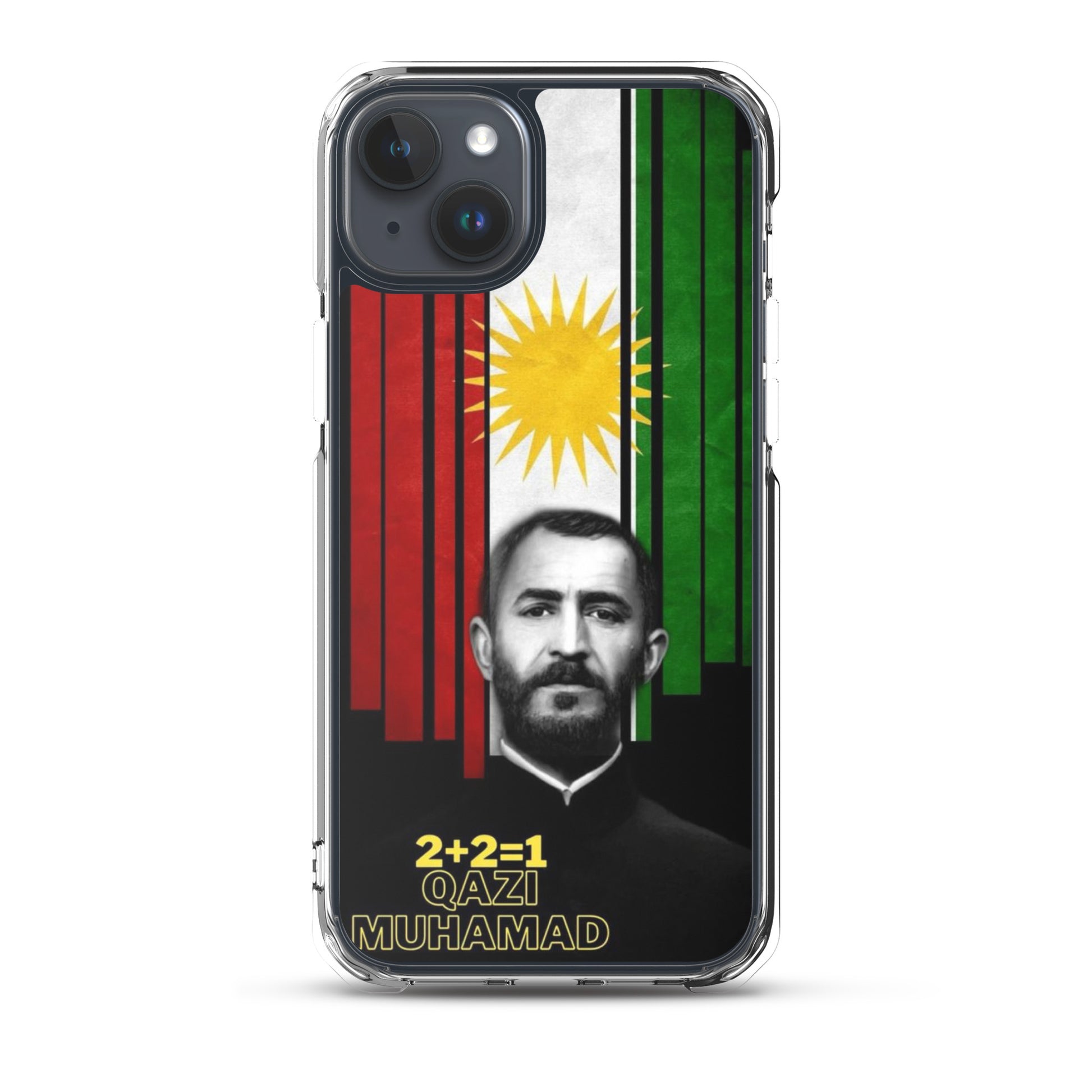 Qazi Muhamad Clear iPhone Case | Kurdish Leader Phone Case - Kurdish Identity Phone Case | MarsoniPrint