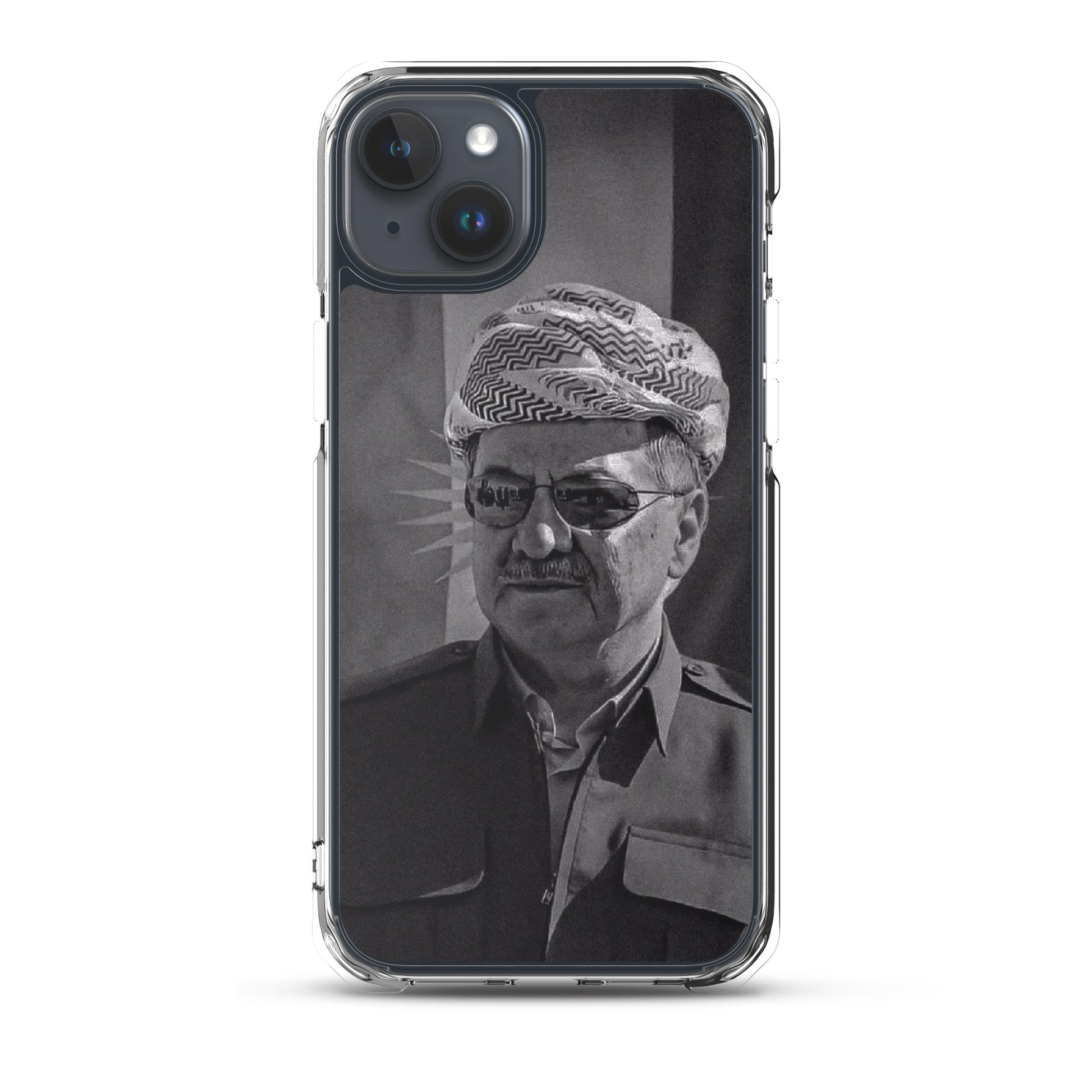 Mesut Barzani Clear iPhone Case | Barzani Kurdish Phone Case - Kurdish Identity Phone Case | MarsoniPrint