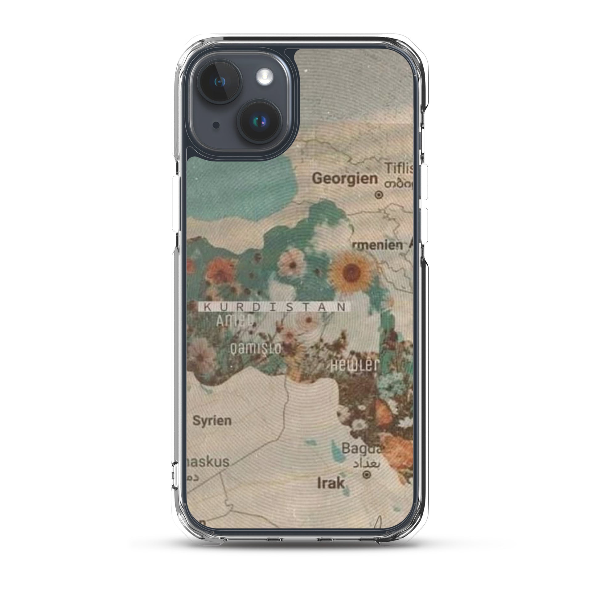 Kurdistan Map Clear iPhone Case | Kurdish Identity Phone Case - Kurdish Identity Phone Case | MarsoniPrint