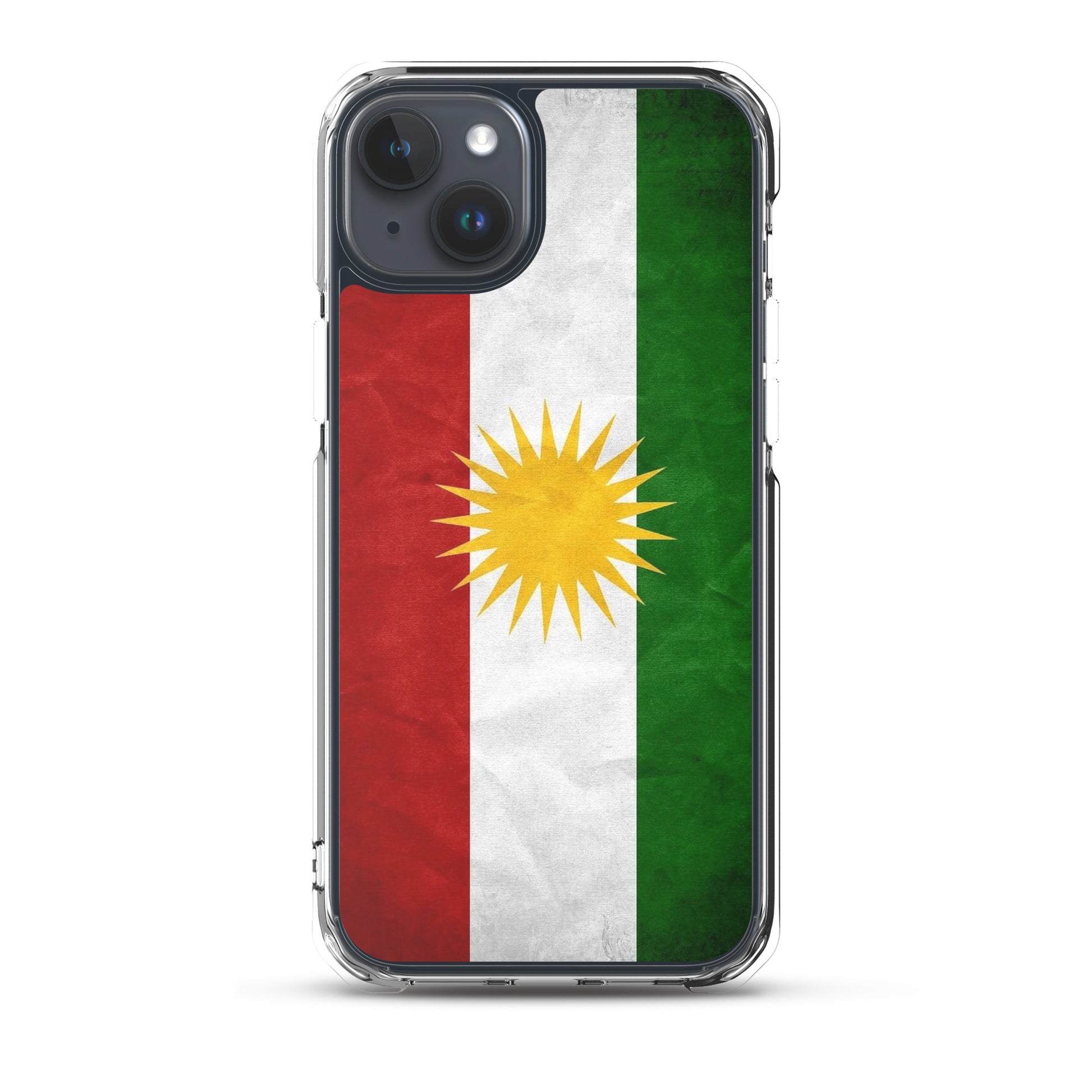 Kurdistan Flag Clear iPhone Case | Kurdish Pride Phone Case - Kurdish Identity Phone Case | MarsoniPrint
