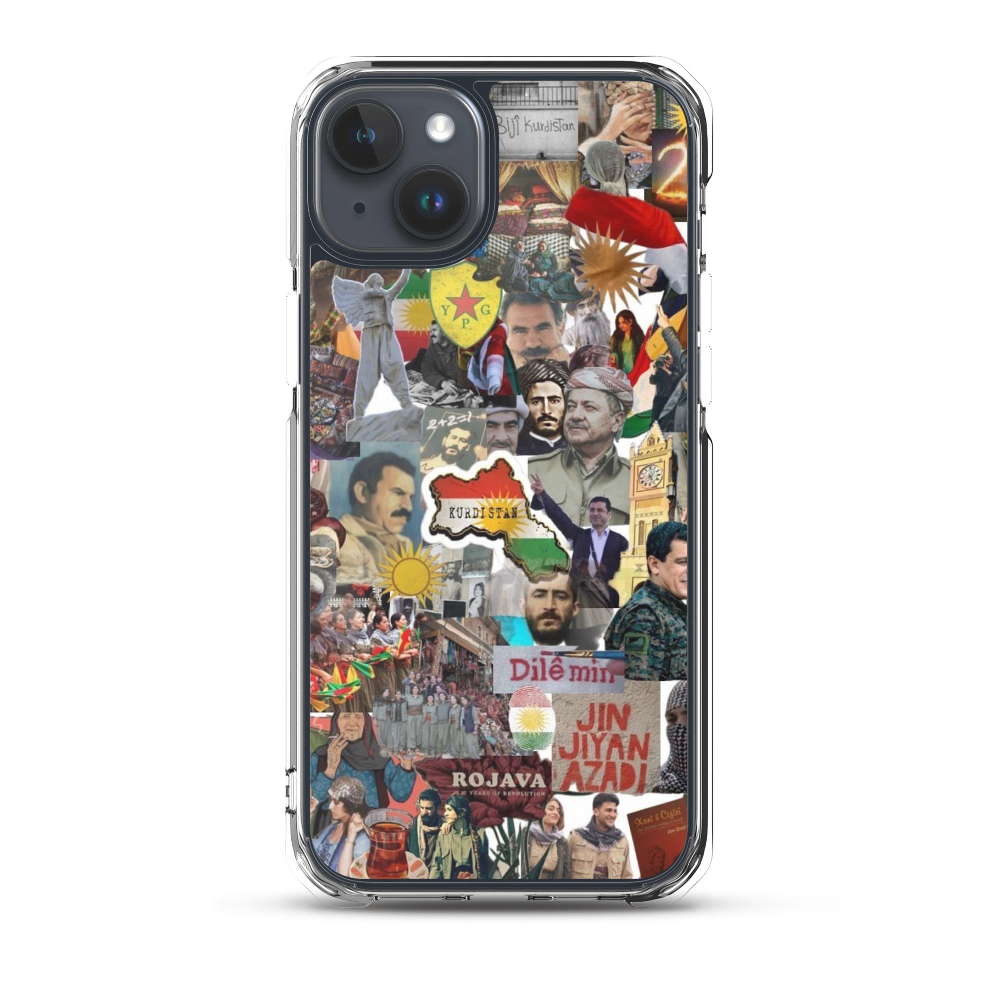 Kurdistan Story Clear iPhone Case | Kurdish 2+2=1 Phone Case - Kurdish Identity Phone Case | MarsoniPrint