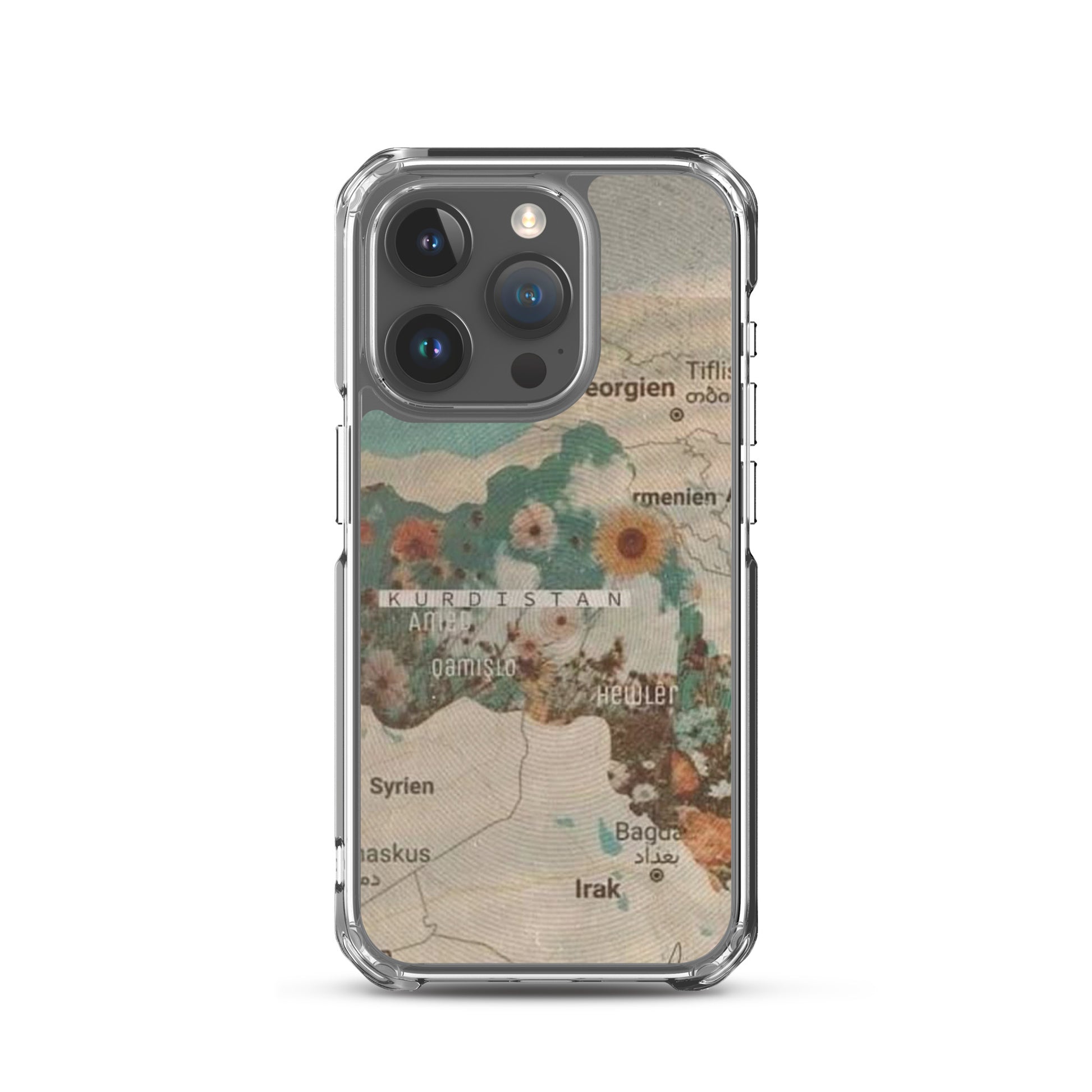 Kurdistan Map Clear iPhone Case | Kurdish Identity Phone Case - Kurdish Identity Phone Case | MarsoniPrint