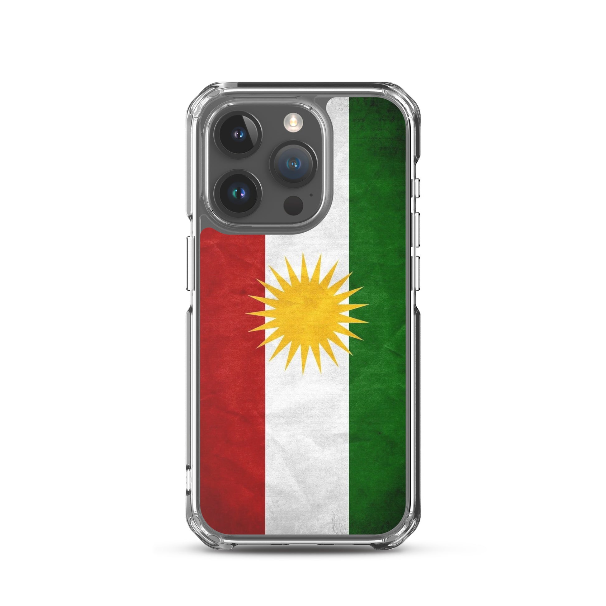 Kurdistan Flag Clear iPhone Case | Kurdish Pride Phone Case - Kurdish Identity Phone Case | MarsoniPrint
