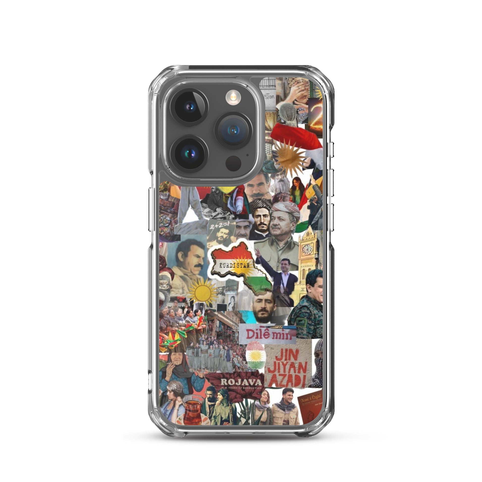 Kurdistan Story Clear iPhone Case | Kurdish 2+2=1 Phone Case - Kurdish Identity Phone Case | MarsoniPrint