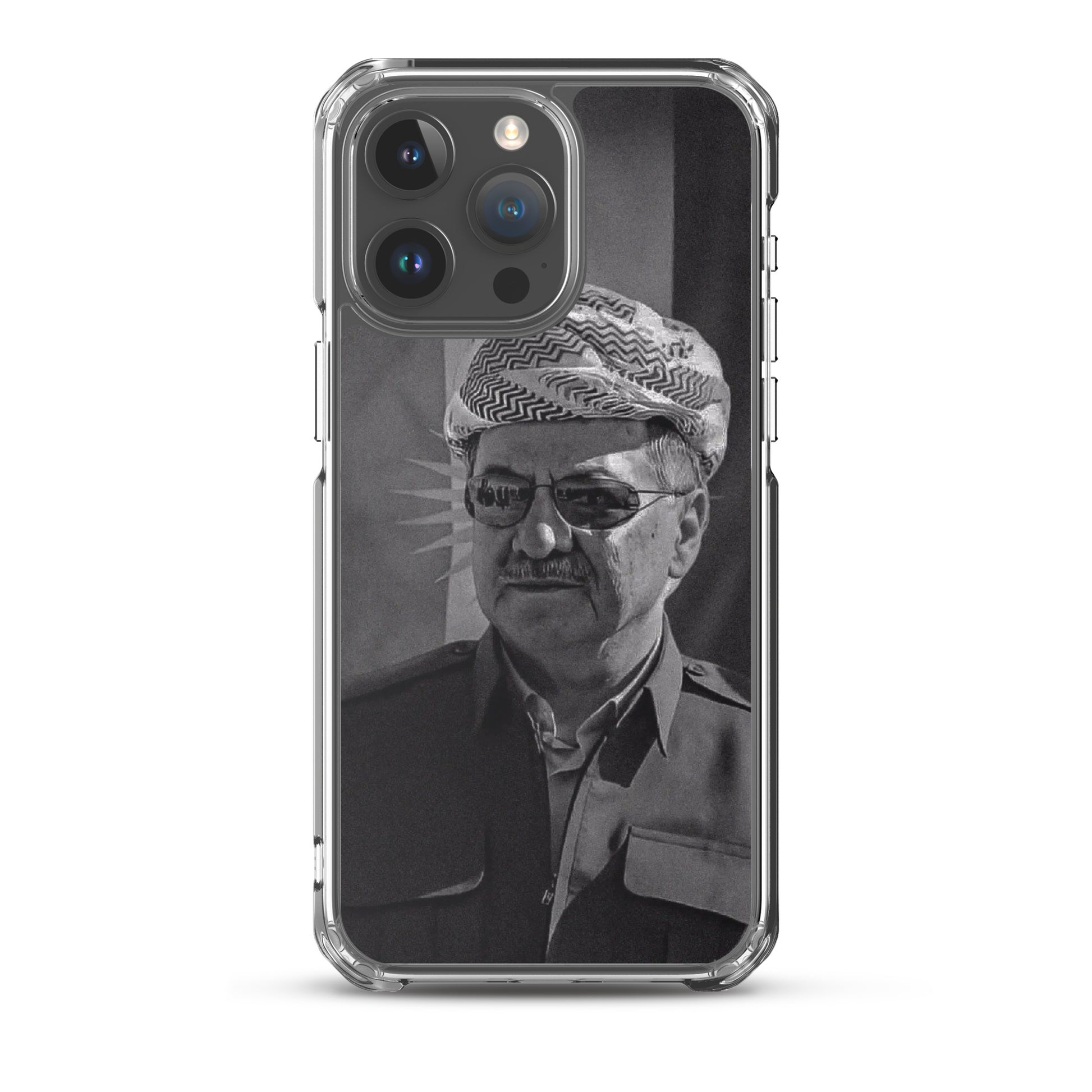 Mesut Barzani Clear iPhone Case | Barzani Kurdish Phone Case - Kurdish Identity Phone Case | MarsoniPrint