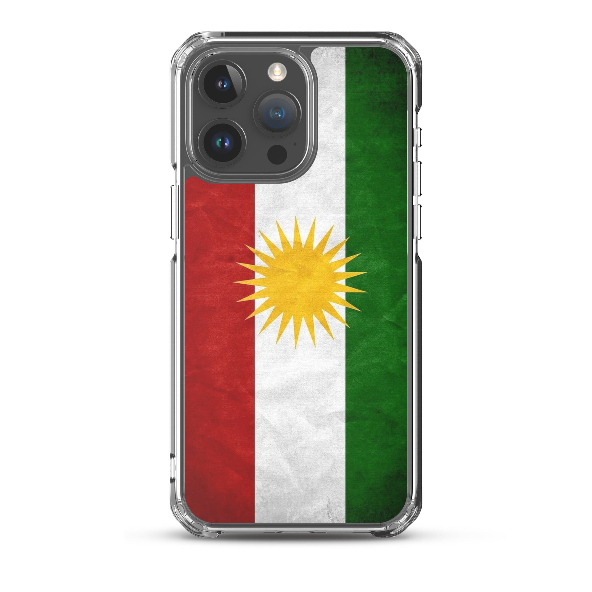 Kurdistan Flag Clear iPhone Case | Kurdish Pride Phone Case - Kurdish Identity Phone Case | MarsoniPrint