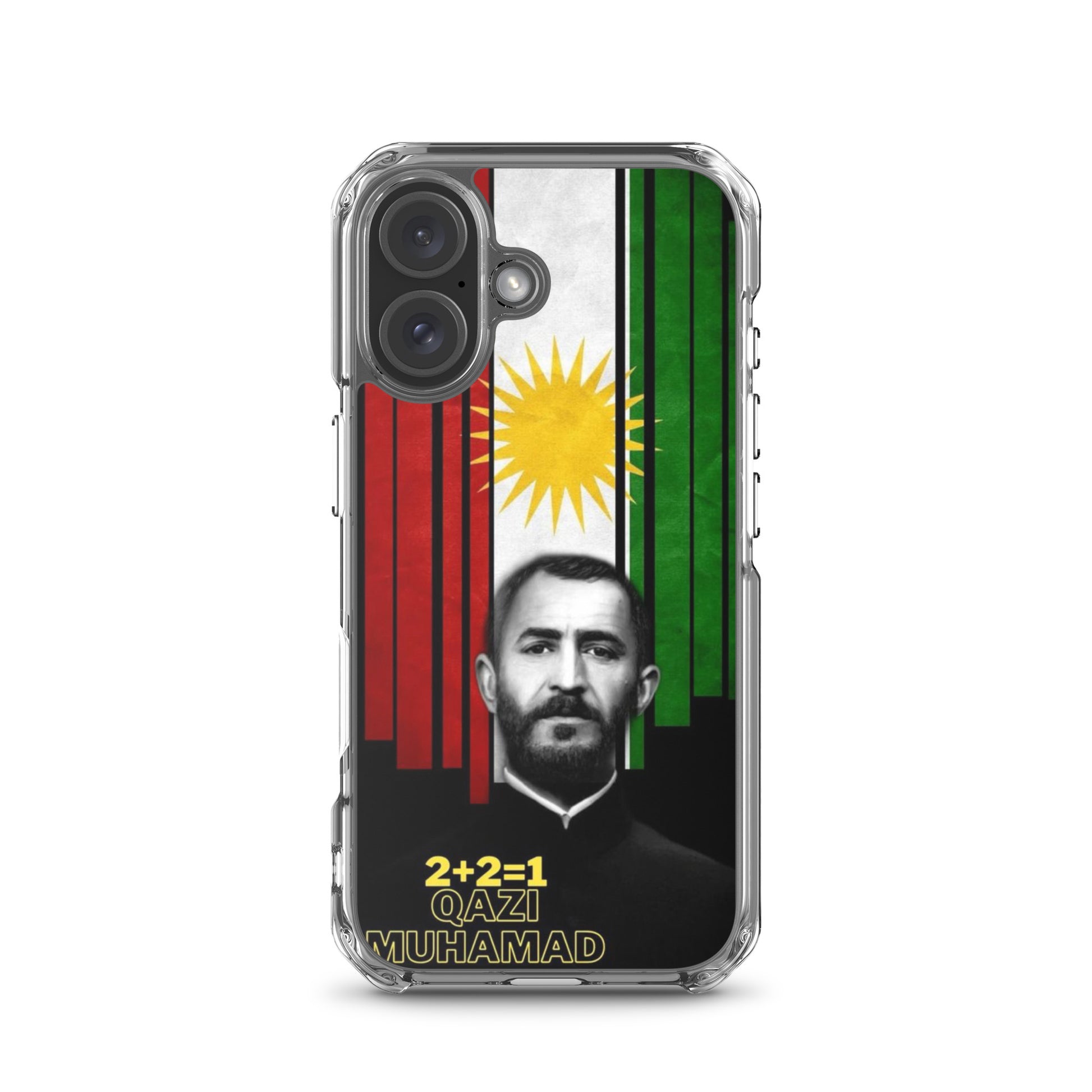 Qazi Muhamad Clear iPhone Case | Kurdish Leader Phone Case - Kurdish Identity Phone Case | MarsoniPrint