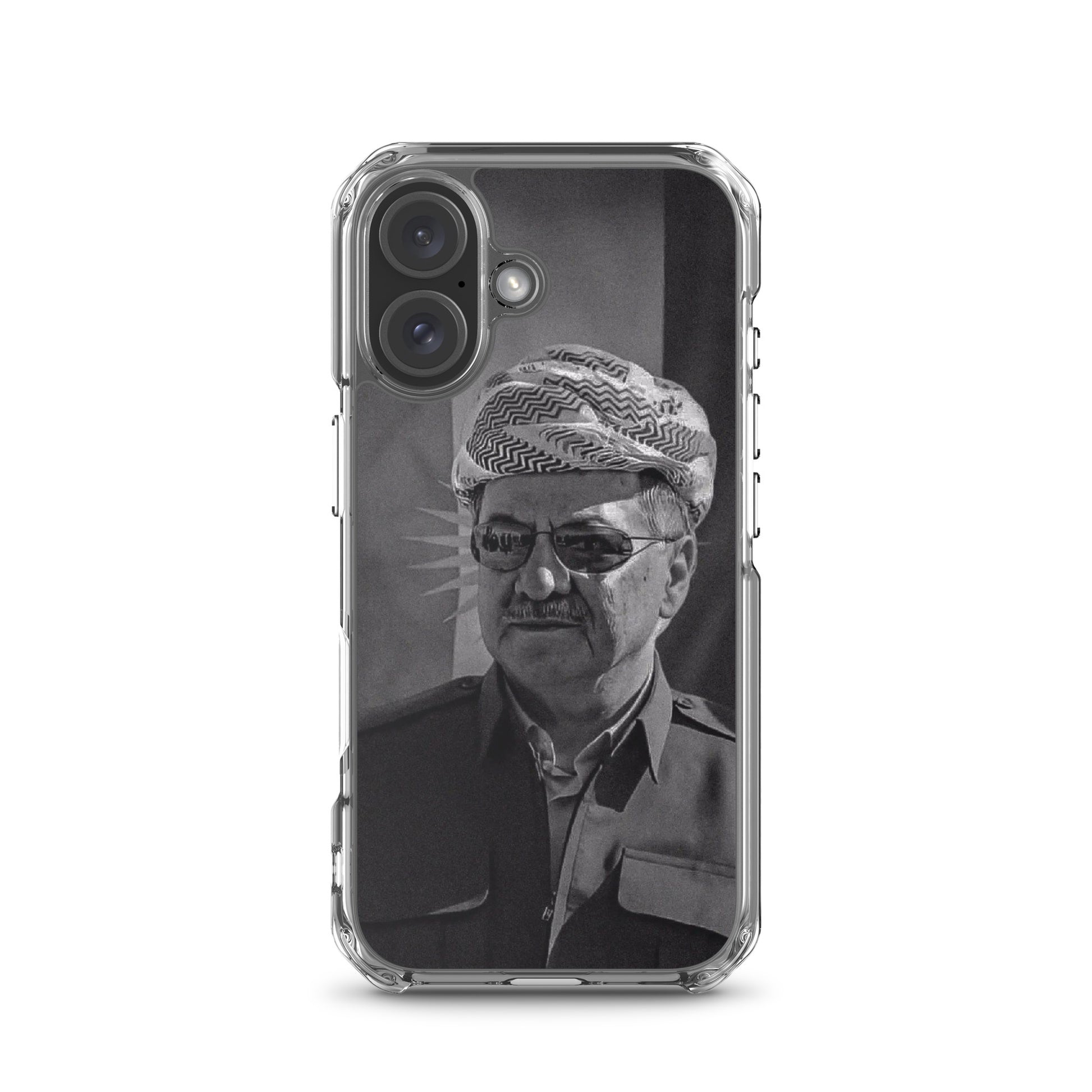 Mesut Barzani Clear iPhone Case | Barzani Kurdish Phone Case - Kurdish Identity Phone Case | MarsoniPrint