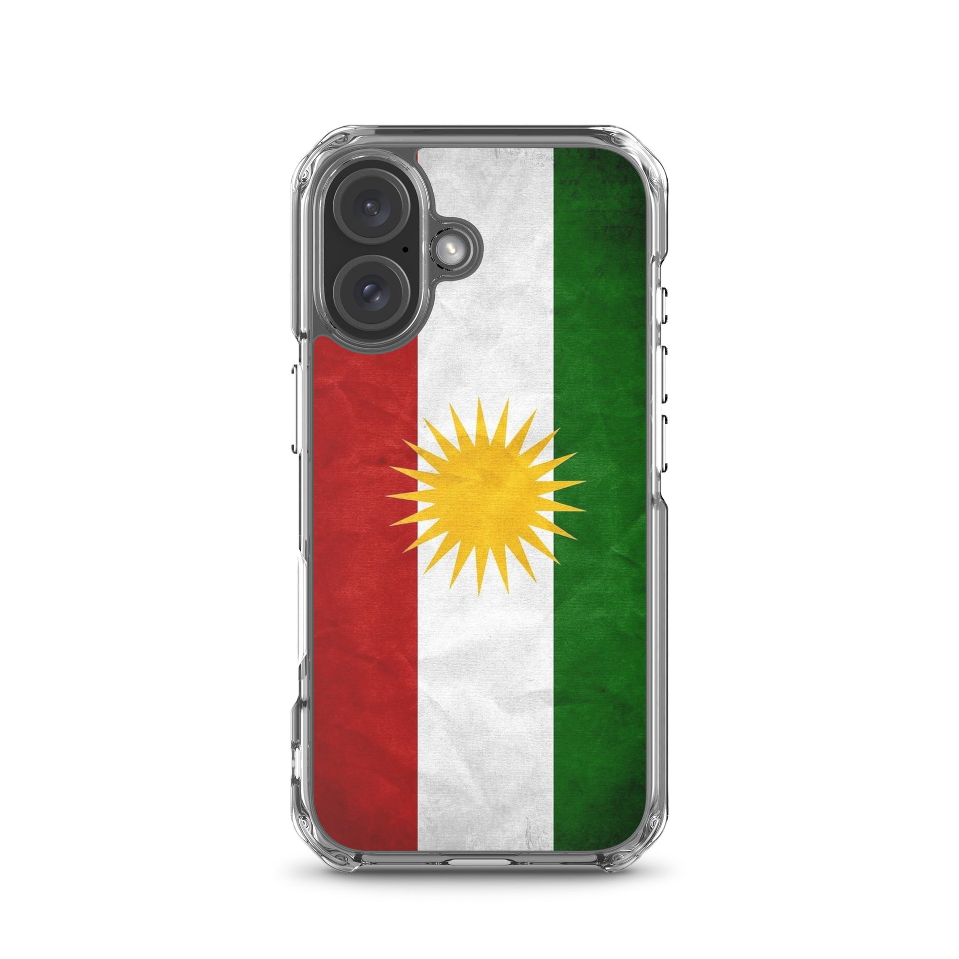 Kurdistan Flag Clear iPhone Case | Kurdish Pride Phone Case - Kurdish Identity Phone Case | MarsoniPrint