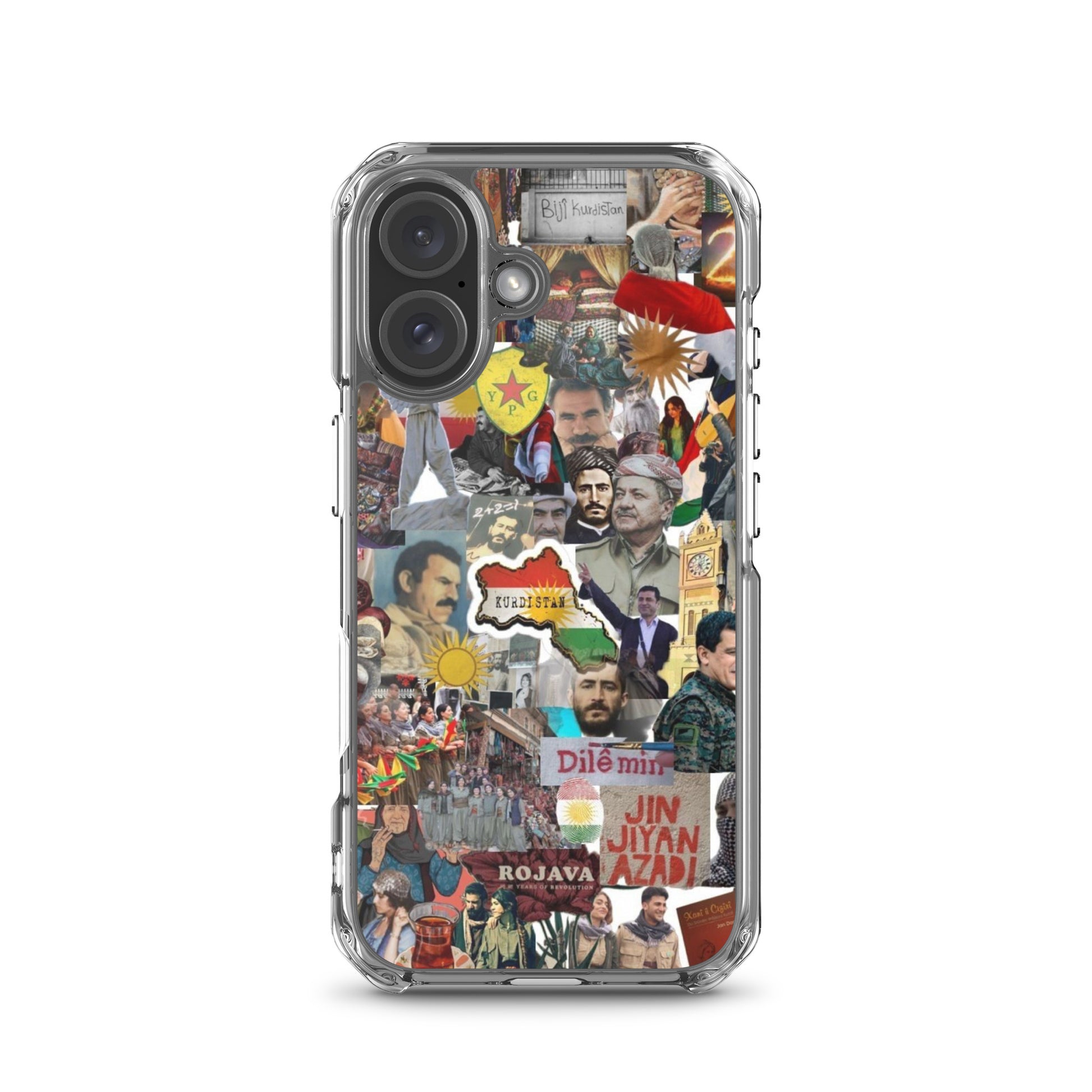 Kurdistan Story Clear iPhone Case | Kurdish 2+2=1 Phone Case - Kurdish Identity Phone Case | MarsoniPrint