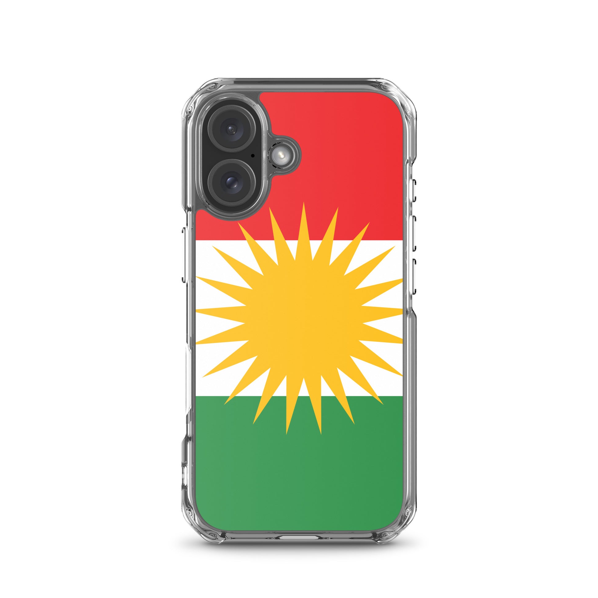 Kurdistan Flag Clear iPhone Case | Kurdish Pride Phone Case - Kurdish Identity Phone Case | MarsoniPrint