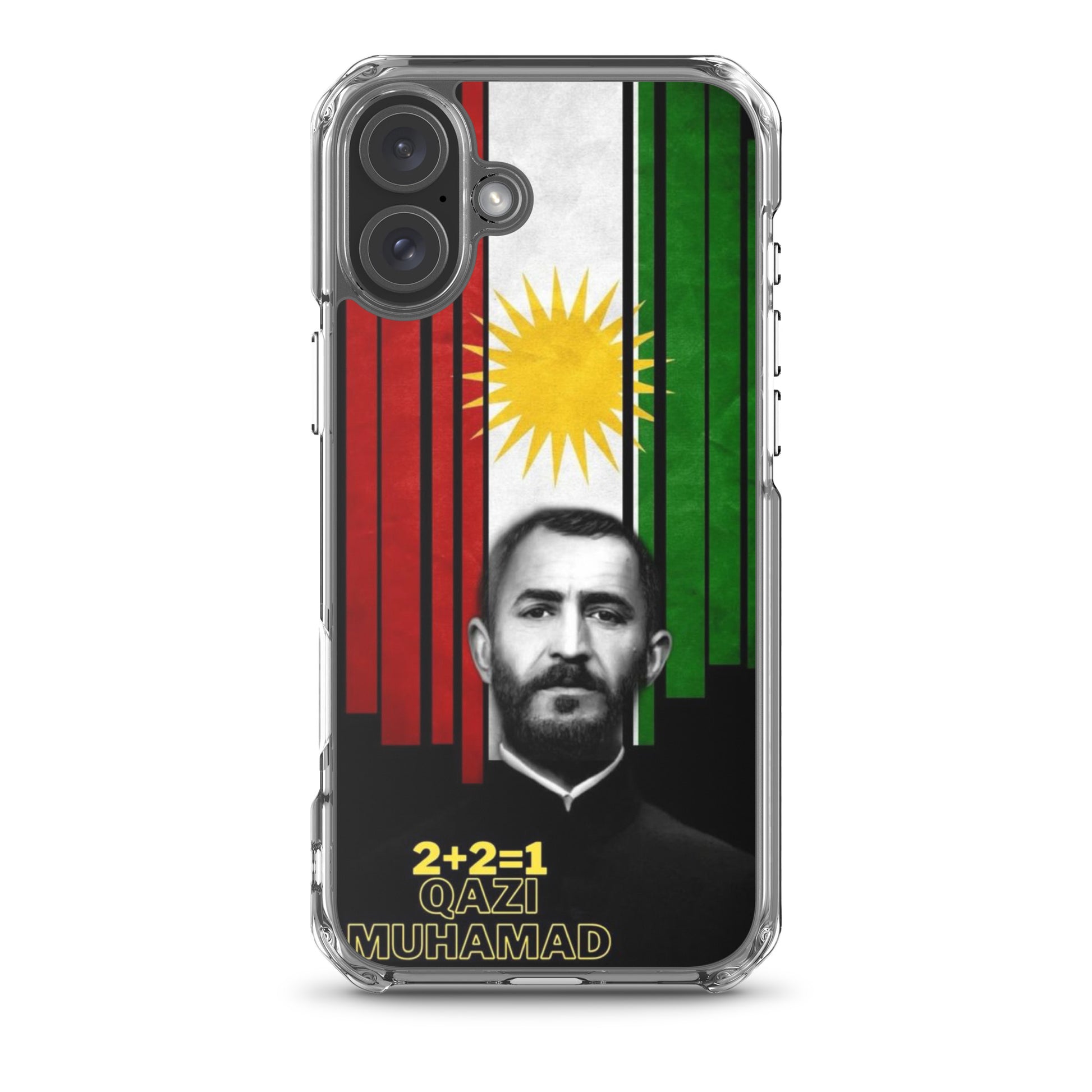 Qazi Muhamad Clear iPhone Case | Kurdish Leader Phone Case - Kurdish Identity Phone Case | MarsoniPrint