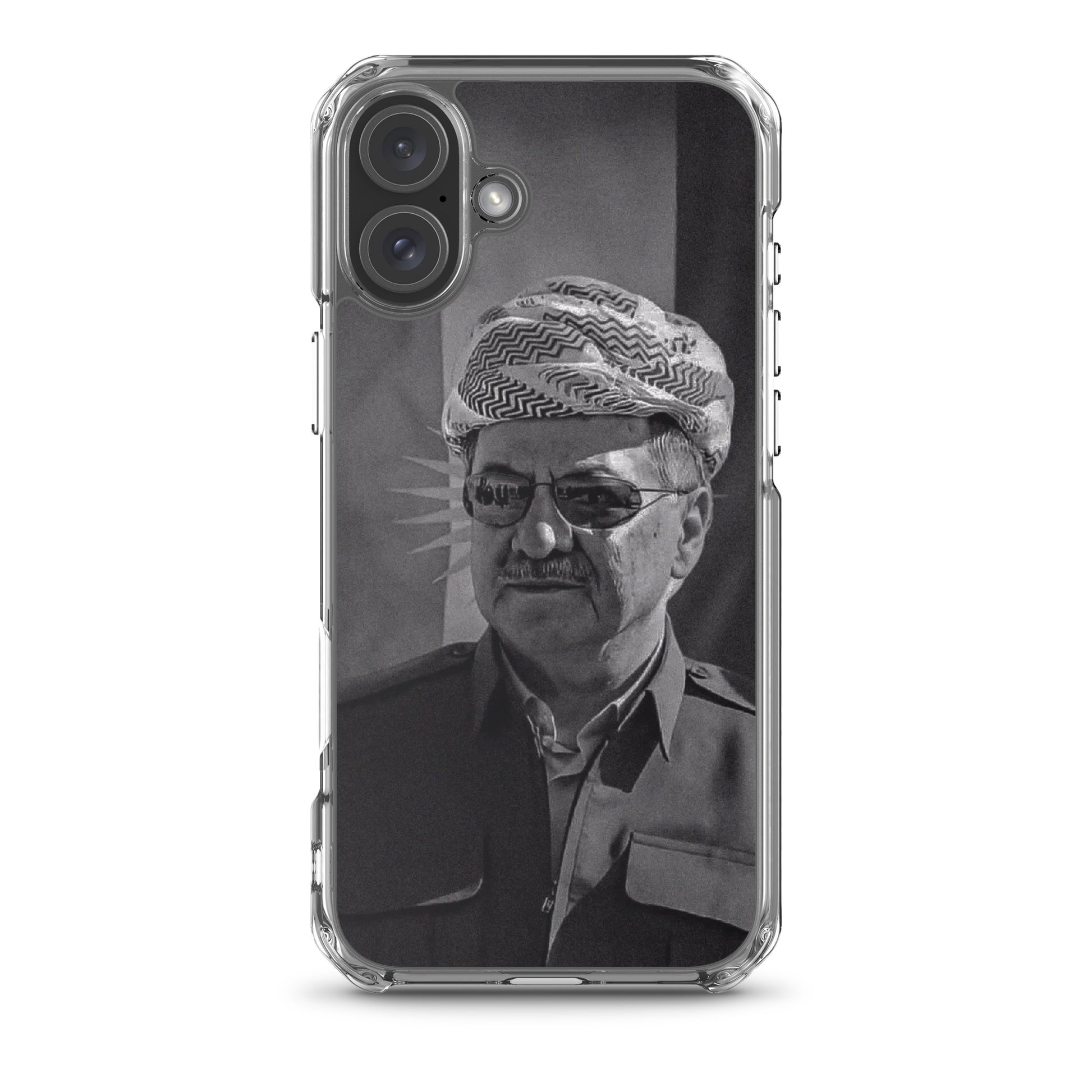Mesut Barzani Clear iPhone Case | Barzani Kurdish Phone Case - Kurdish Identity Phone Case | MarsoniPrint