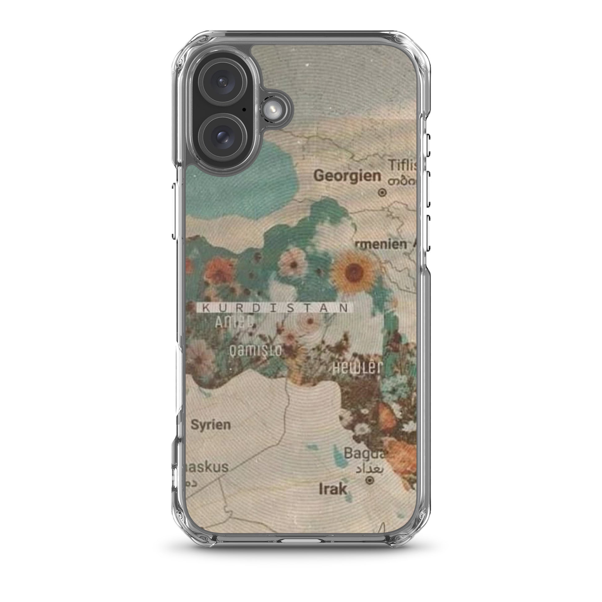 Kurdistan Map Clear iPhone Case | Kurdish Identity Phone Case - Kurdish Identity Phone Case | MarsoniPrint
