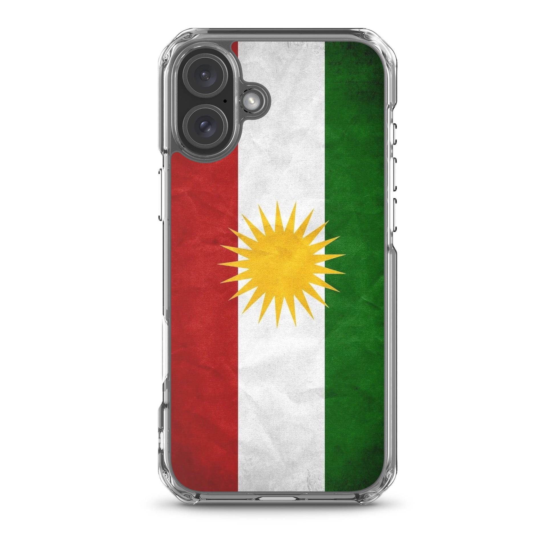 Kurdistan Flag Clear iPhone Case | Kurdish Pride Phone Case - Kurdish Identity Phone Case | MarsoniPrint
