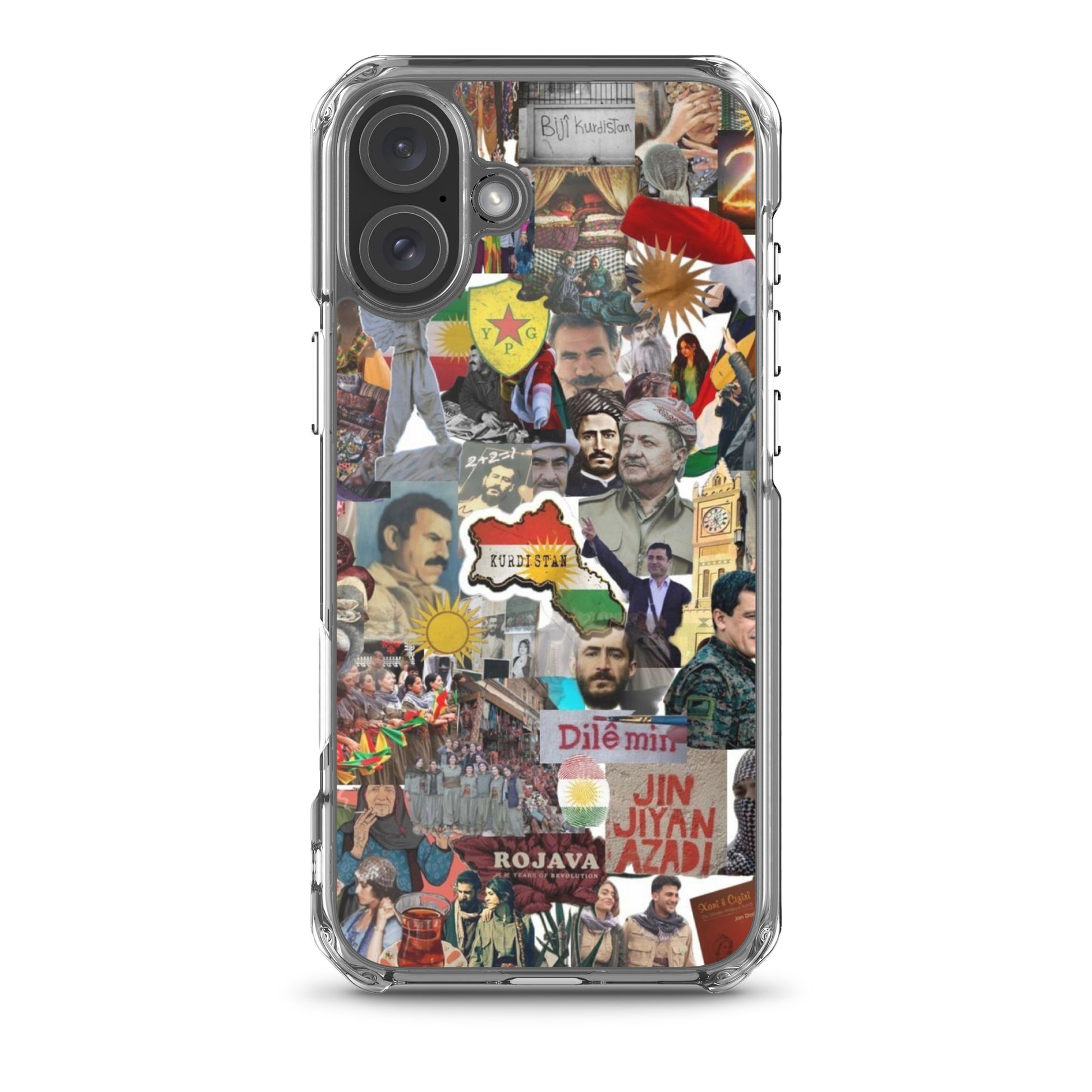 Kurdistan Story Clear iPhone Case | Kurdish 2+2=1 Phone Case - Kurdish Identity Phone Case | MarsoniPrint