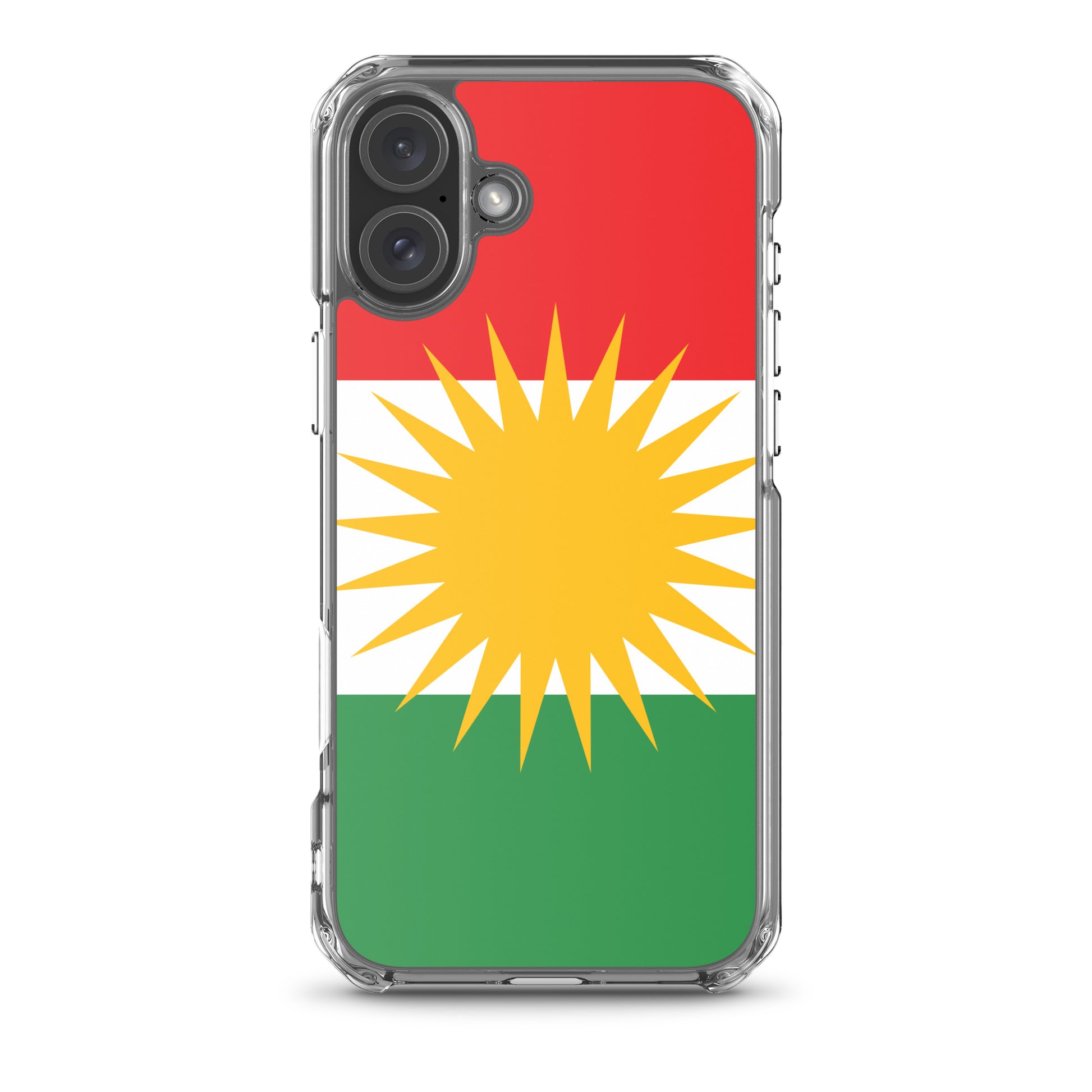Kurdistan Flag Clear iPhone Case | Kurdish Pride Phone Case - Kurdish Identity Phone Case | MarsoniPrint