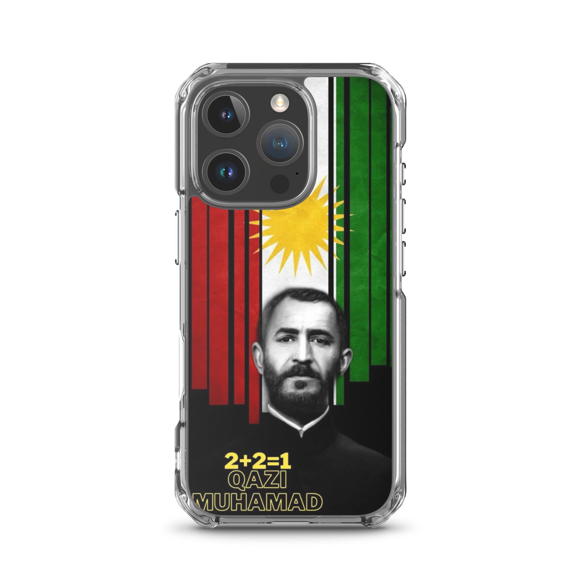 Qazi Muhamad Clear iPhone Case | Kurdish Leader Phone Case - Kurdish Identity Phone Case | MarsoniPrint