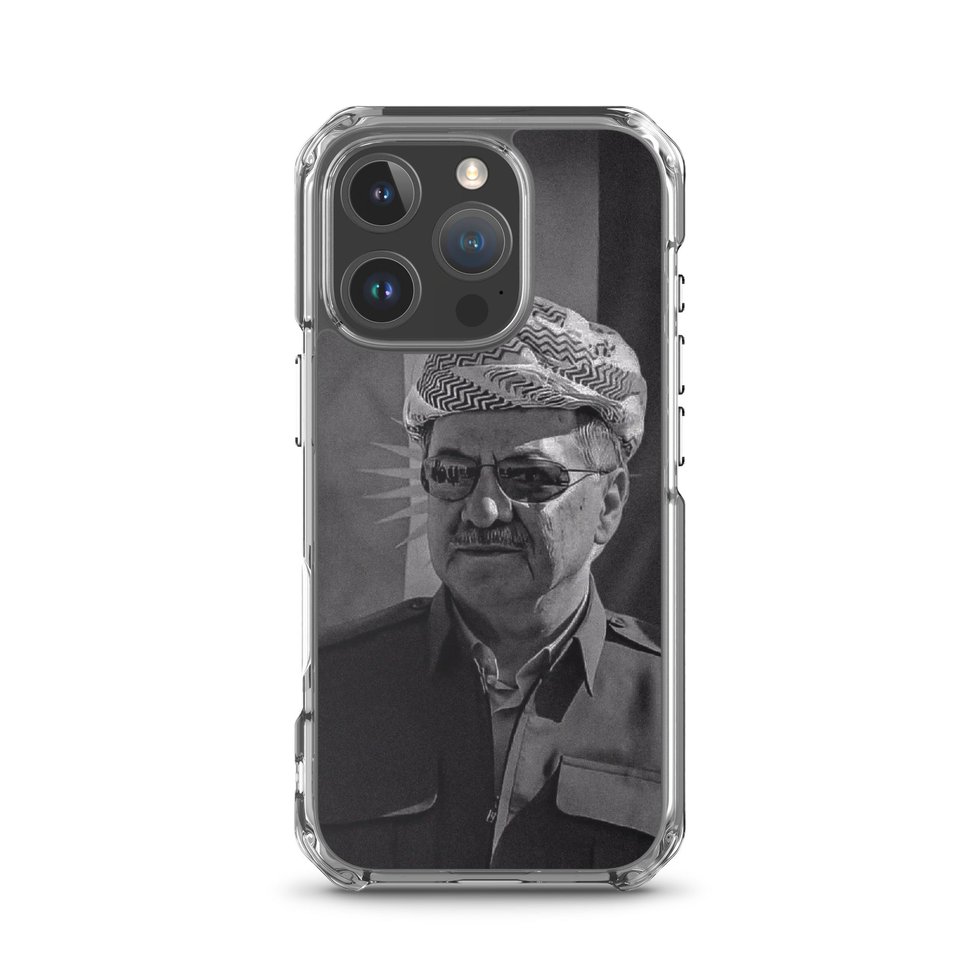 Mesut Barzani Clear iPhone Case | Barzani Kurdish Phone Case - Kurdish Identity Phone Case | MarsoniPrint