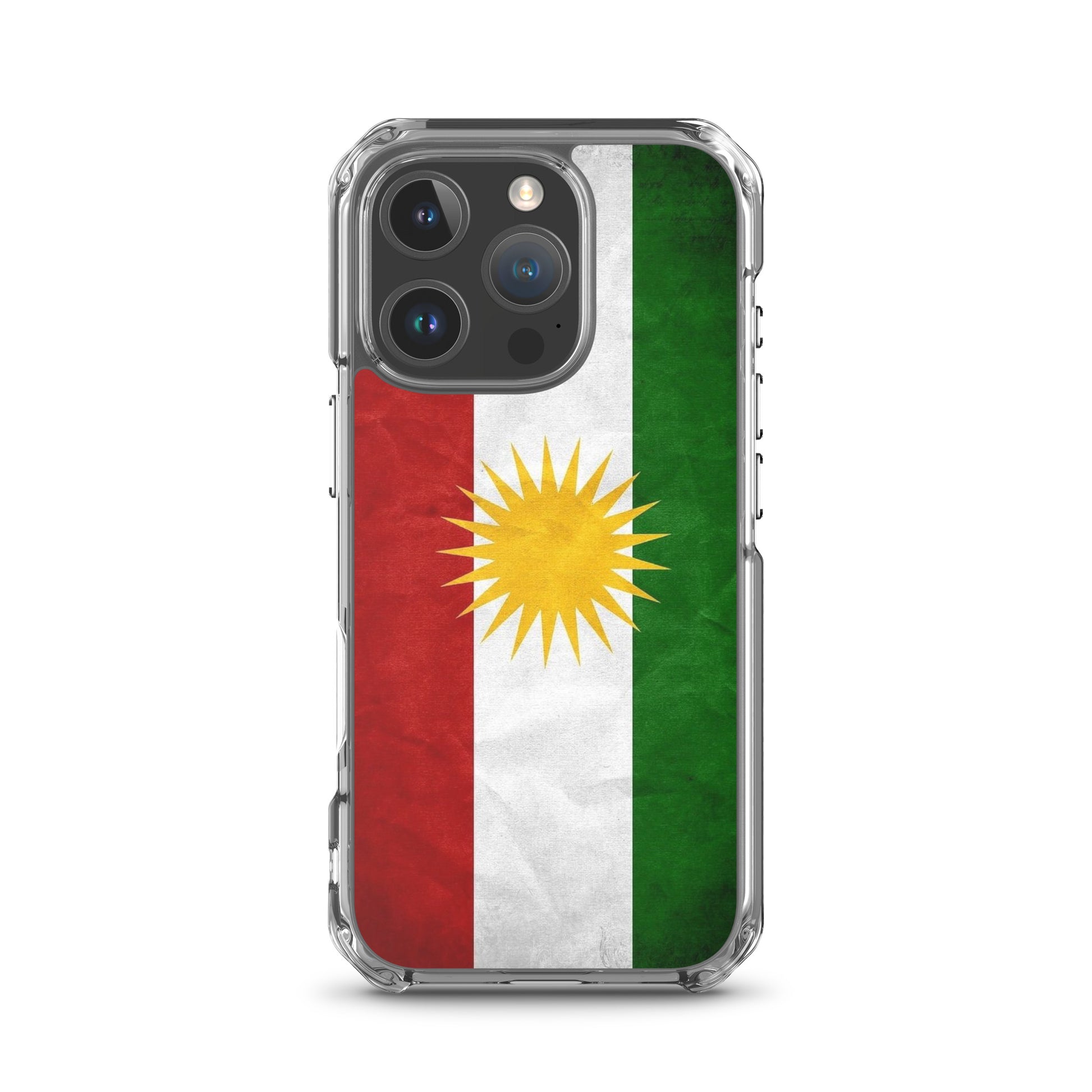 Kurdistan Flag Clear iPhone Case | Kurdish Pride Phone Case - Kurdish Identity Phone Case | MarsoniPrint