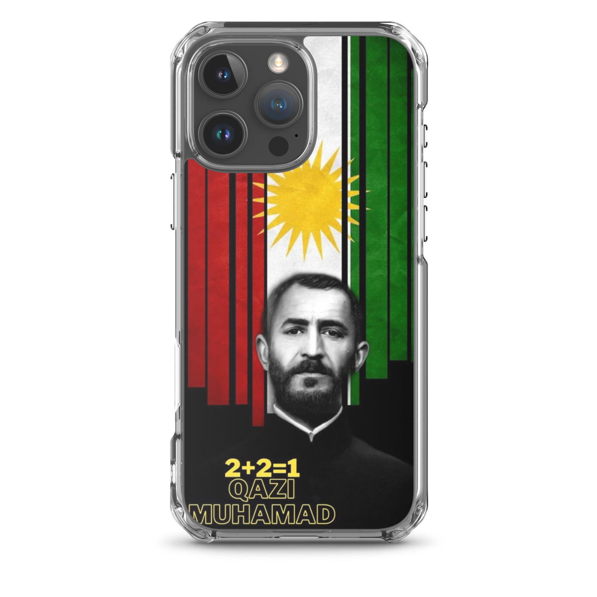 Qazi Muhamad Clear iPhone Case | Kurdish Leader Phone Case - Kurdish Identity Phone Case | MarsoniPrint