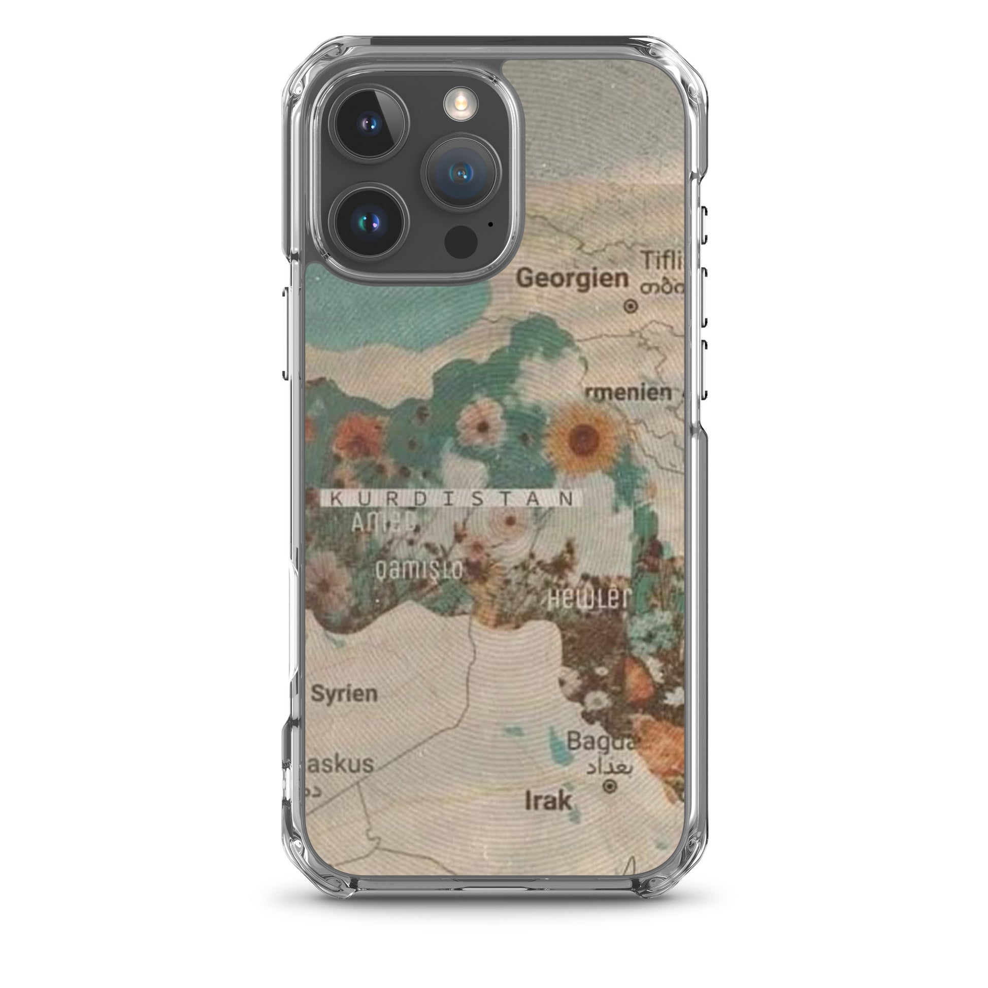 Kurdistan Map Clear iPhone Case | Kurdish Identity Phone Case - Kurdish Identity Phone Case | MarsoniPrint