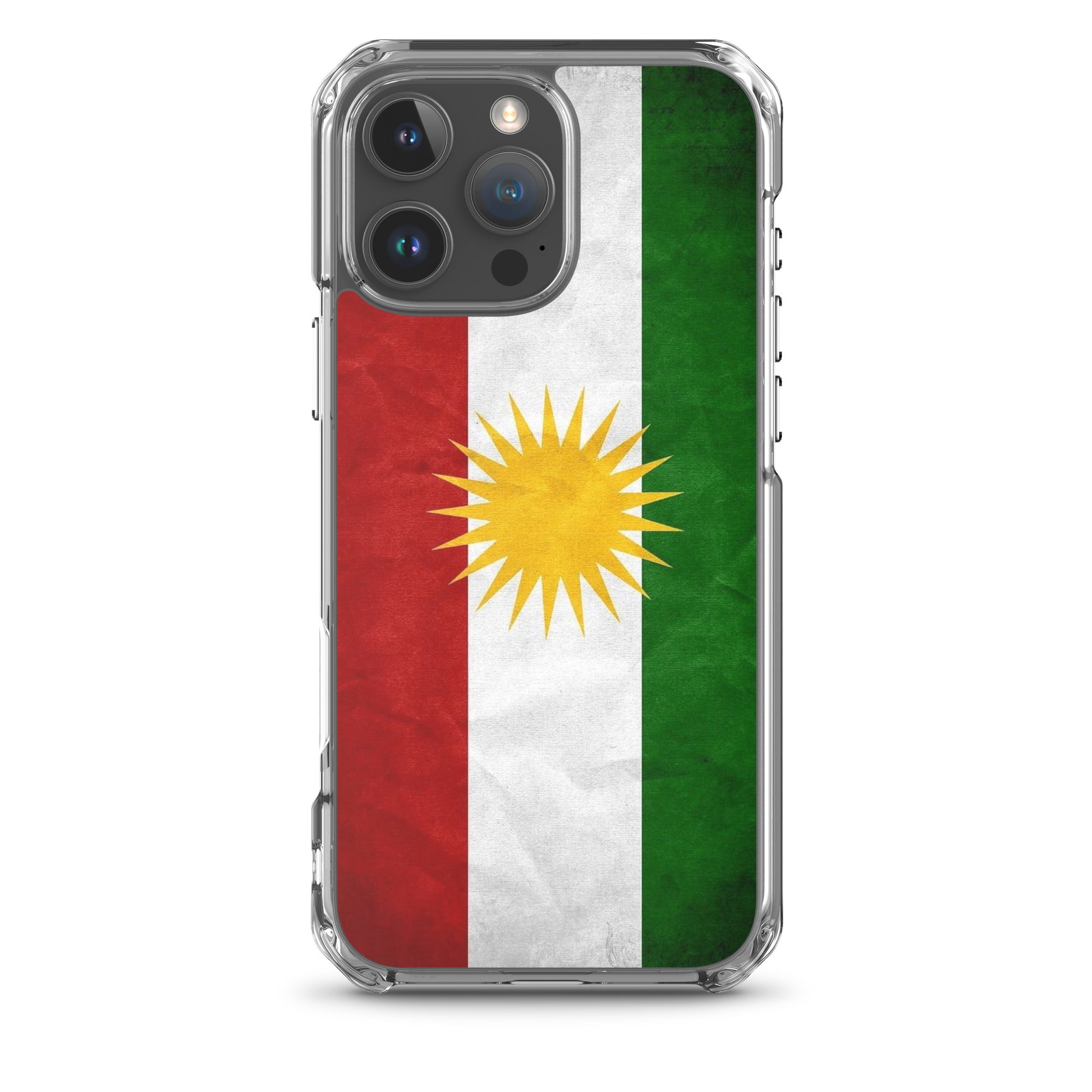 Kurdistan Flag Clear iPhone Case | Kurdish Pride Phone Case - Kurdish Identity Phone Case | MarsoniPrint