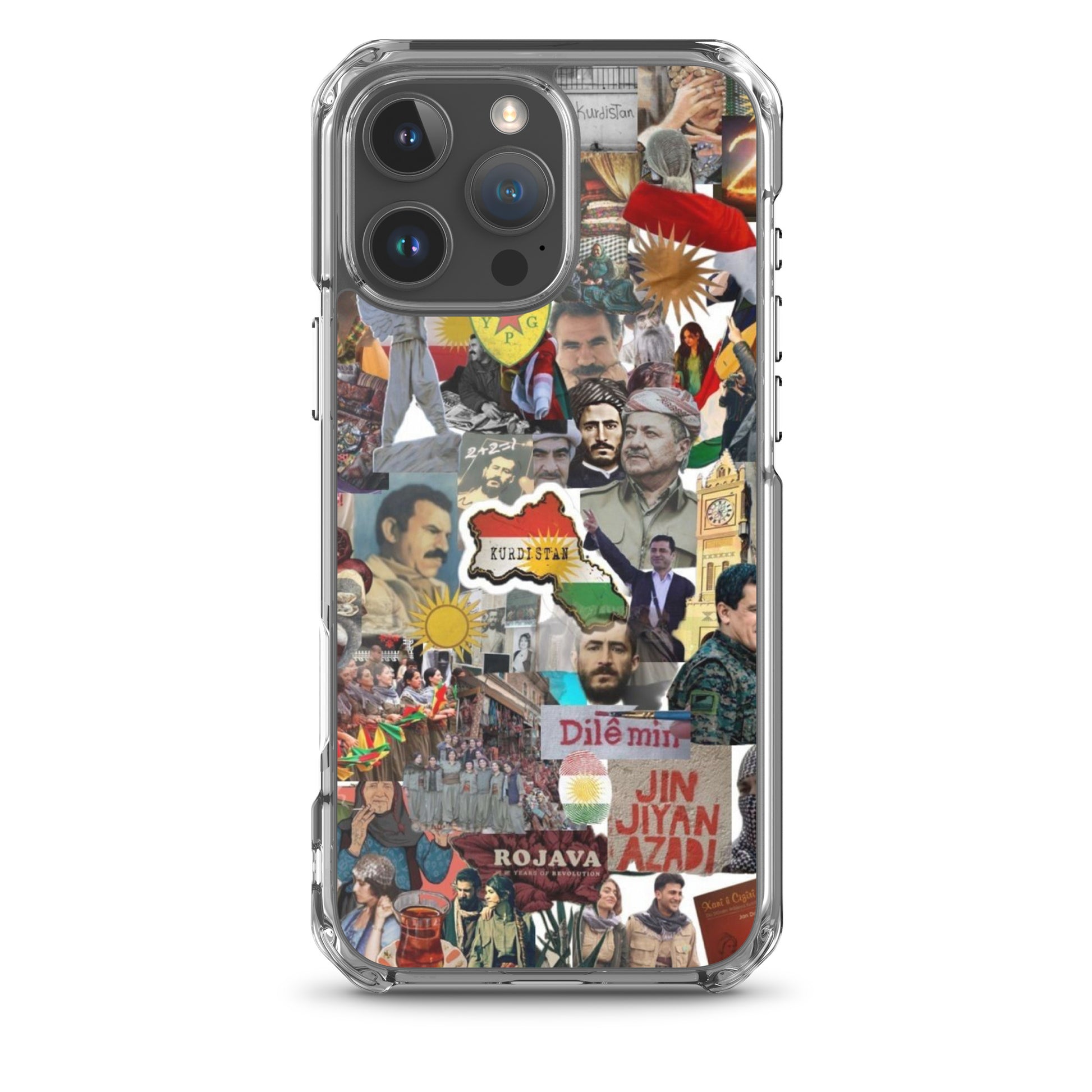 Kurdistan Story Clear iPhone Case | Kurdish 2+2=1 Phone Case - Kurdish Identity Phone Case | MarsoniPrint