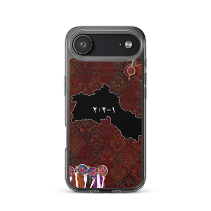 Kurdistan Map Clear iPhone Case | Kurdish 2+2=1 Phone Case - Kurdish Identity Phone Case | MarsoniPrint