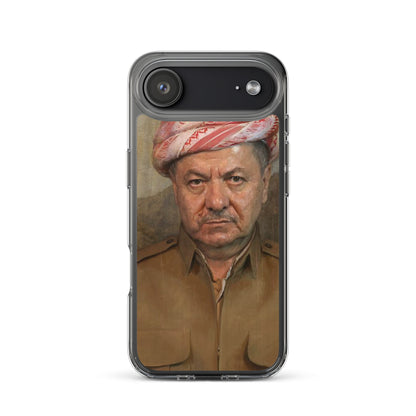 Mesut Barzani Clear iPhone Case | Kurdish Leader Phone Case - Kurdish Identity Phone Case | MarsoniPrint