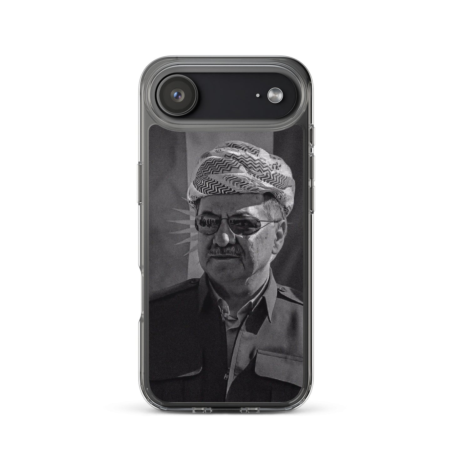 Mesut Barzani Clear iPhone Case | Barzani Kurdish Phone Case - Kurdish Identity Phone Case | MarsoniPrint