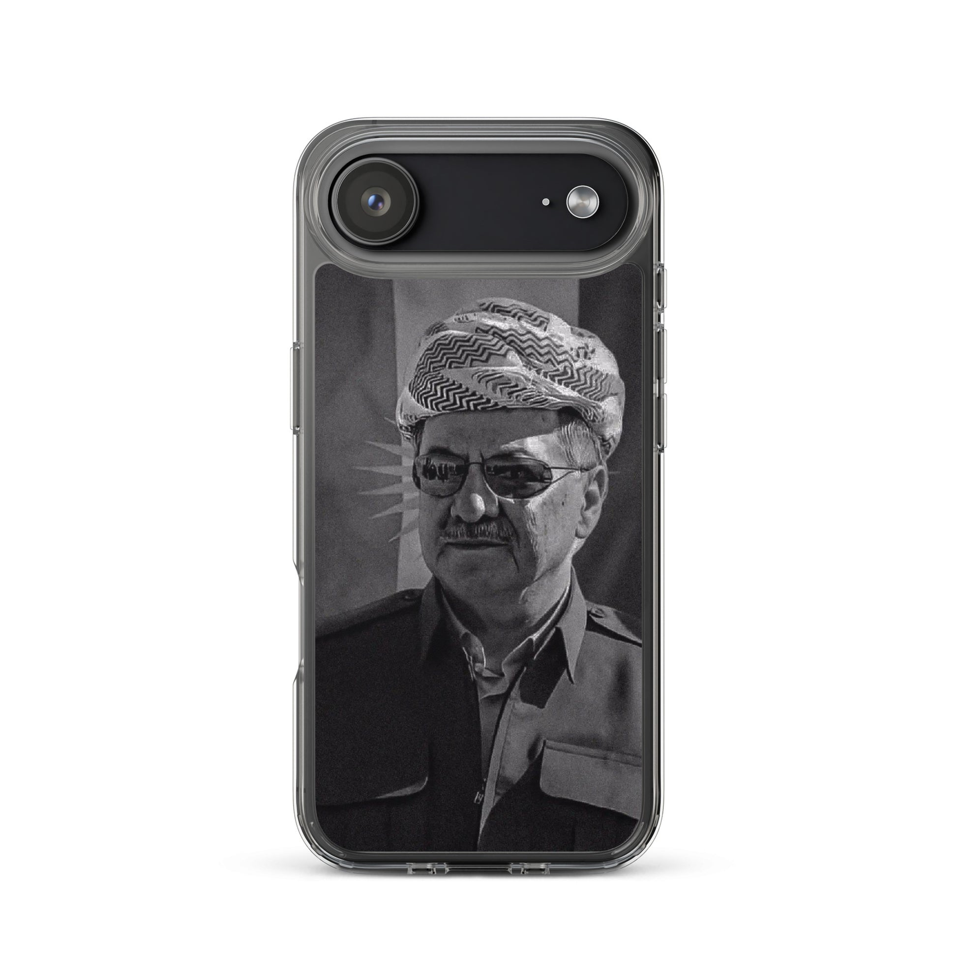 Mesut Barzani Clear iPhone Case | Barzani Kurdish Phone Case - Kurdish Identity Phone Case | MarsoniPrint