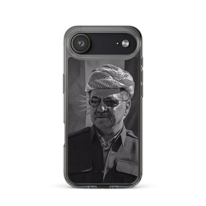 Mesut Barzani Clear iPhone Case | Barzani Kurdish Phone Case - Kurdish Identity Phone Case | MarsoniPrint