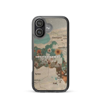 Kurdistan Map Clear iPhone Case | Kurdish Identity Phone Case - Kurdish Identity Phone Case | MarsoniPrint
