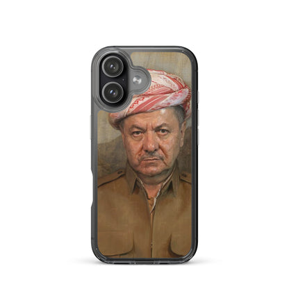 Mesut Barzani Clear iPhone Case | Kurdish Leader Phone Case - Kurdish Identity Phone Case | MarsoniPrint