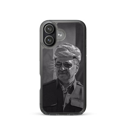 Mesut Barzani Clear iPhone Case | Barzani Kurdish Phone Case - Kurdish Identity Phone Case | MarsoniPrint