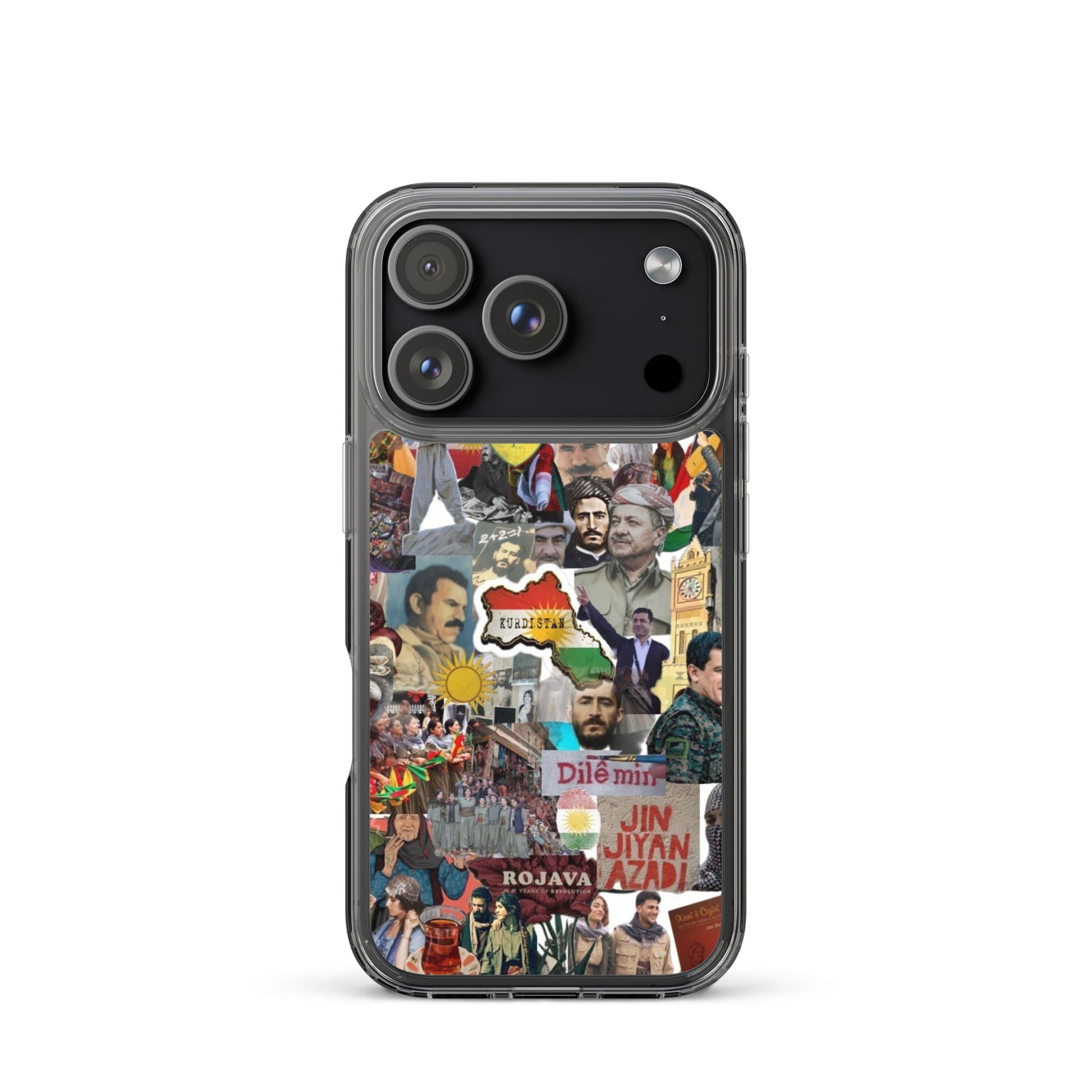 Kurdistan Story Clear iPhone Case | Kurdish 2+2=1 Phone Case - Kurdish Identity Phone Case | MarsoniPrint